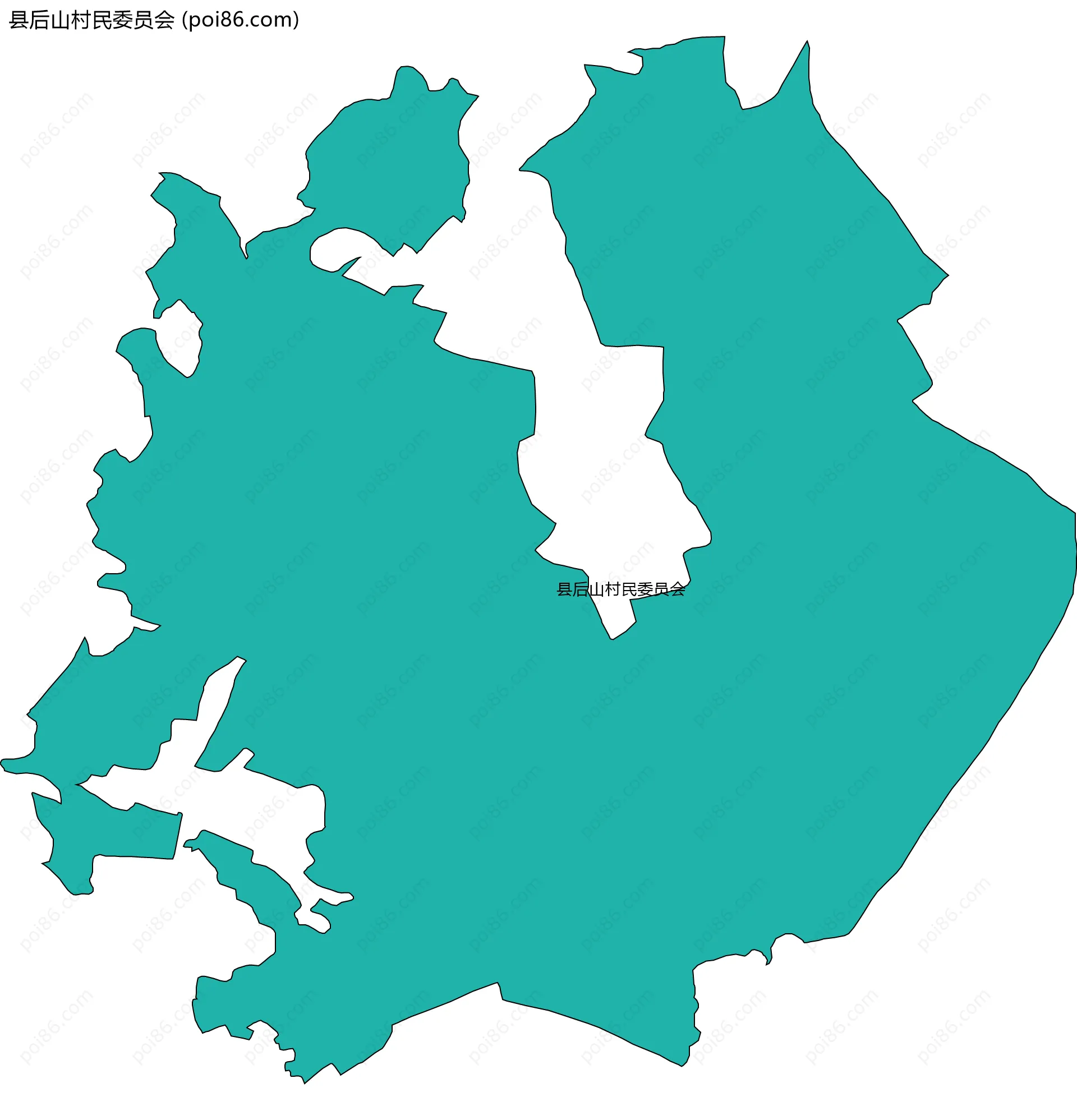 县后山村民委员会边界地图
