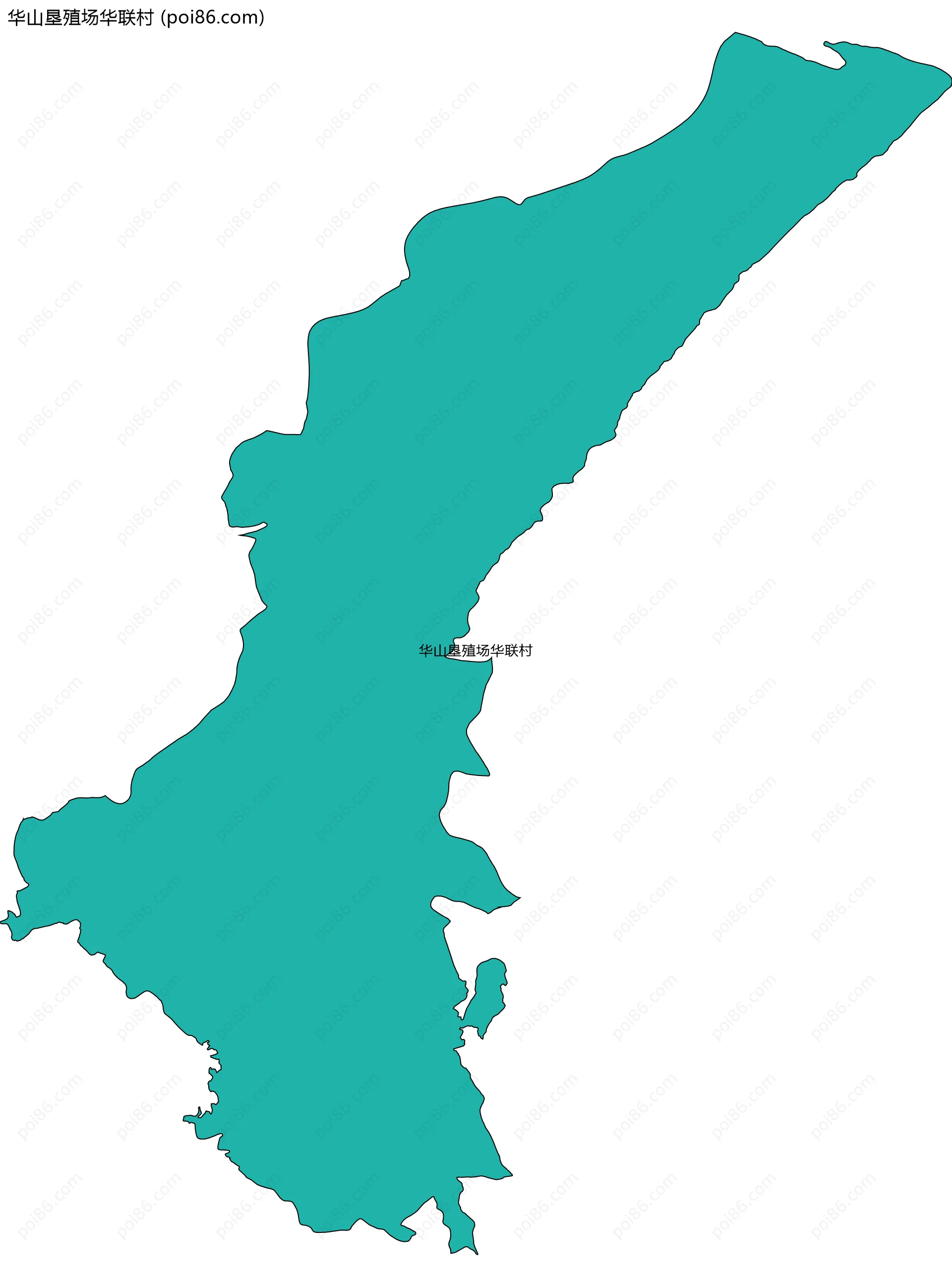 华山垦殖场华联村边界地图