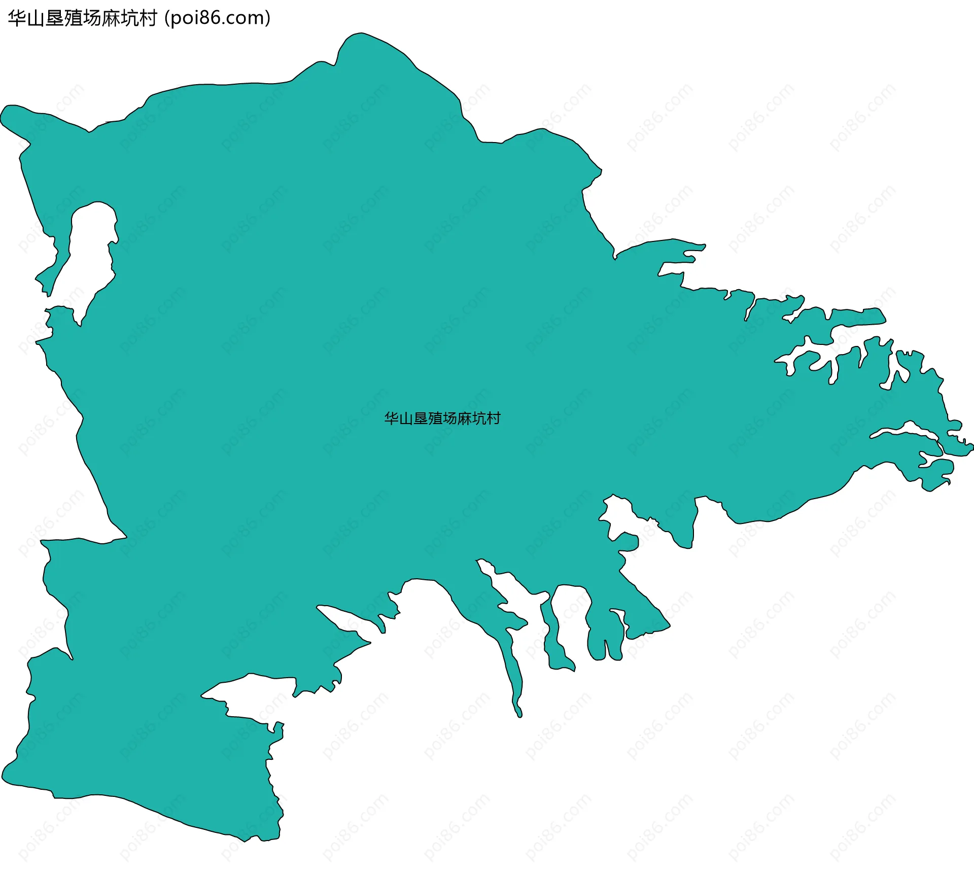 华山垦殖场麻坑村边界地图