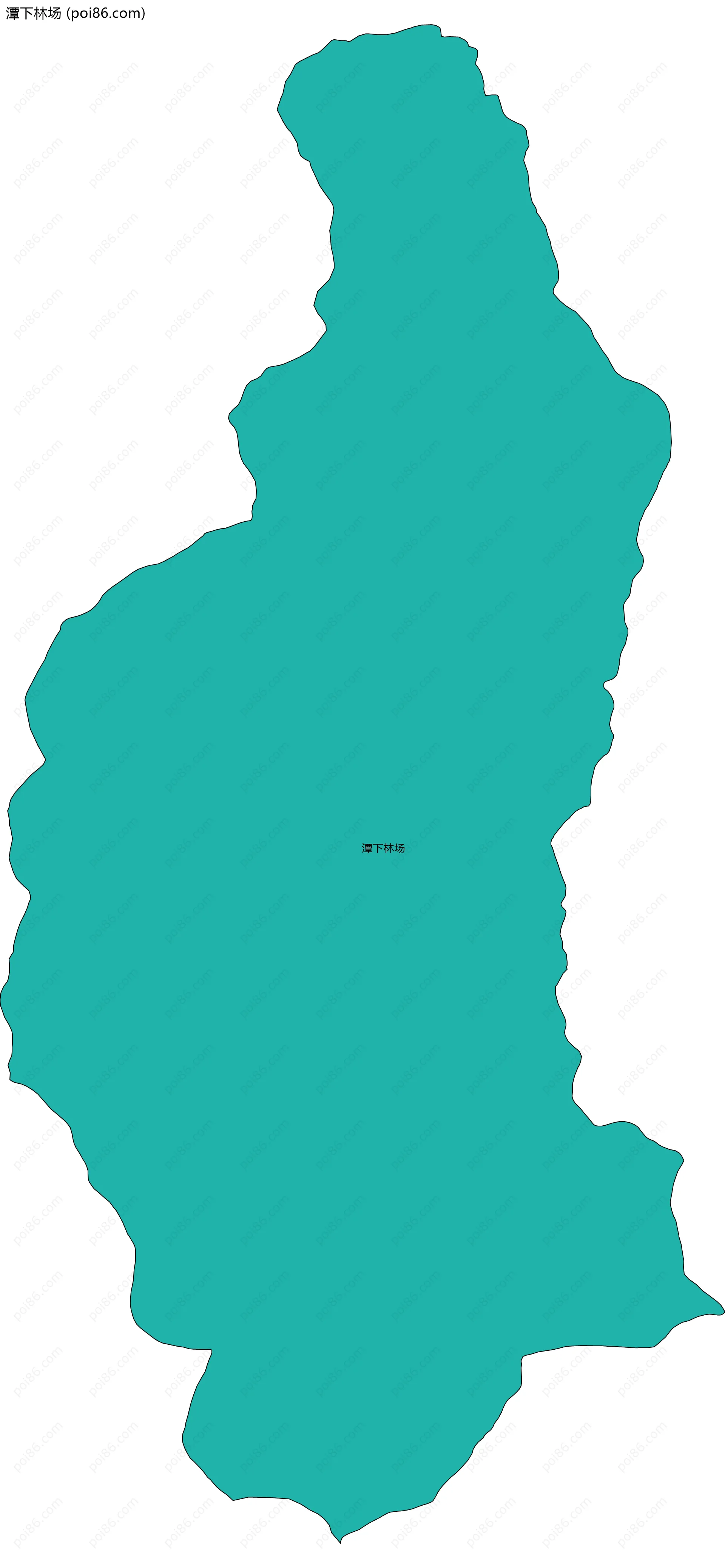 潭下林场边界地图(五级行政区划)