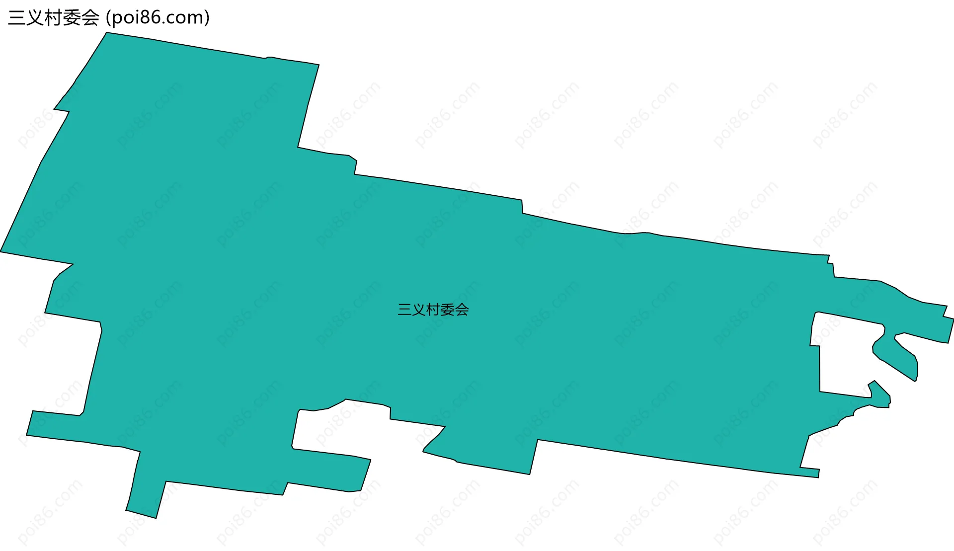 三义村委会边界地图