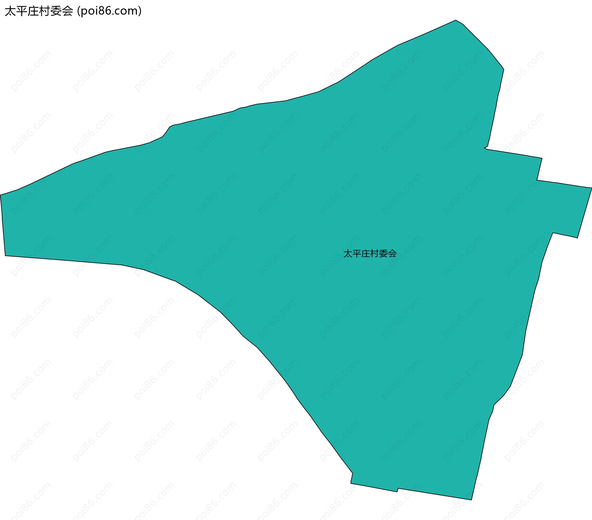 太平庄村委会边界地图