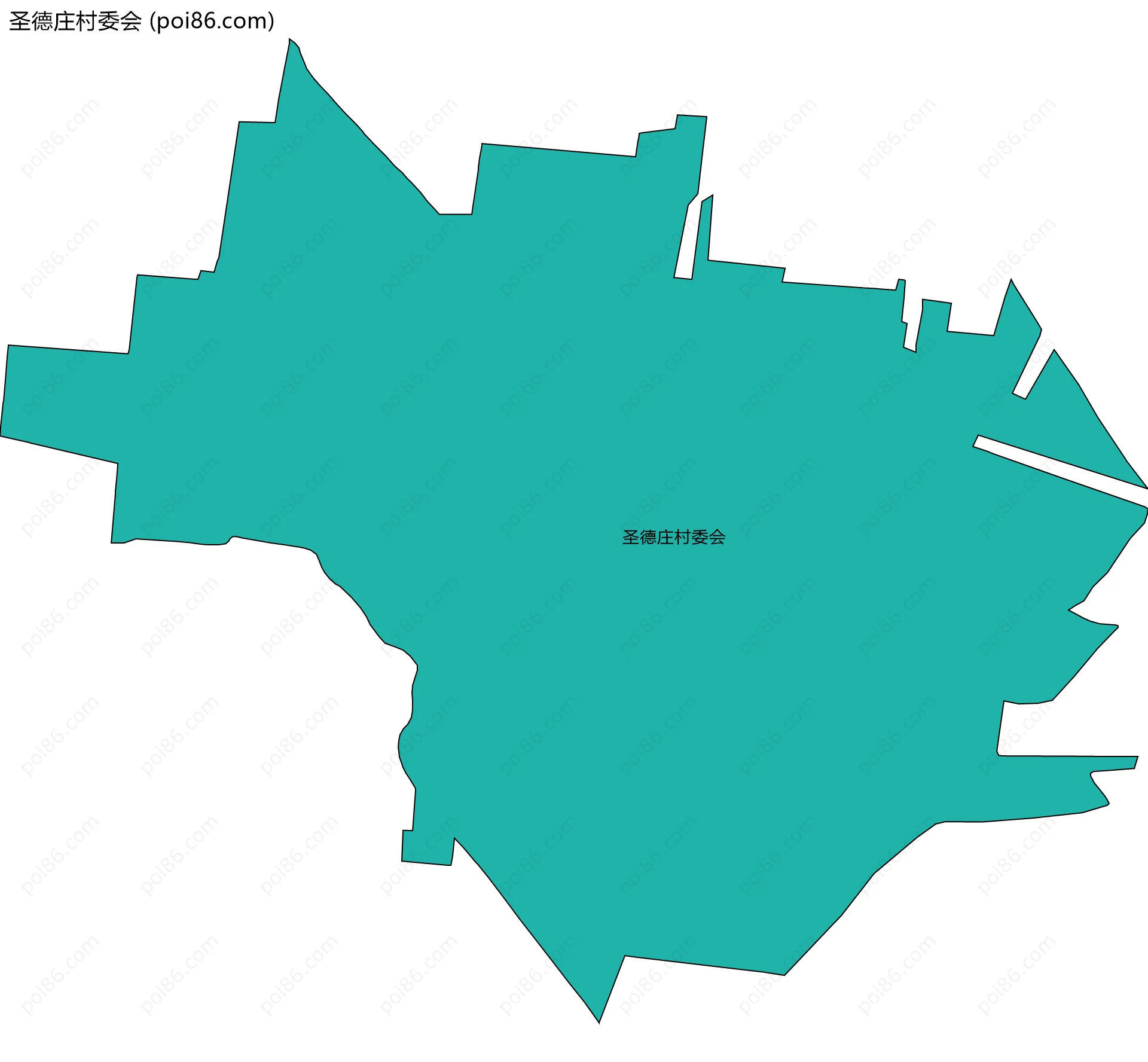 圣德庄村委会边界地图