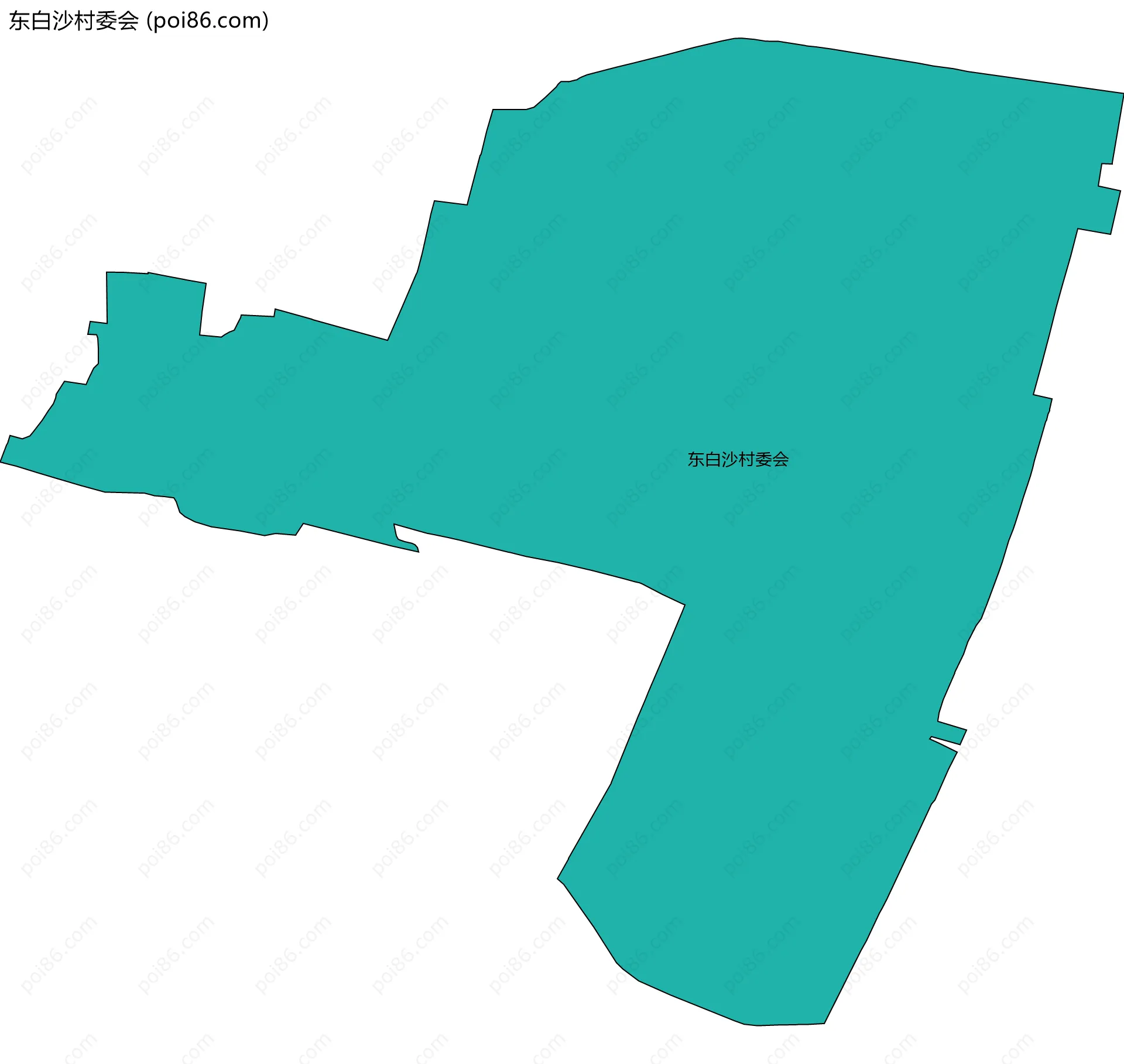 东白沙村委会边界地图