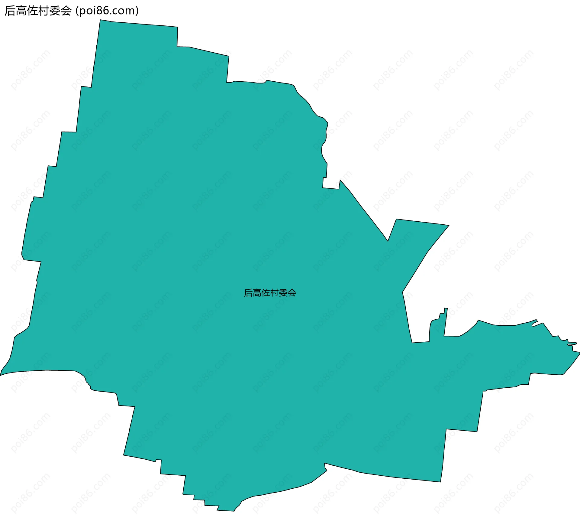 后高佐村委会边界地图