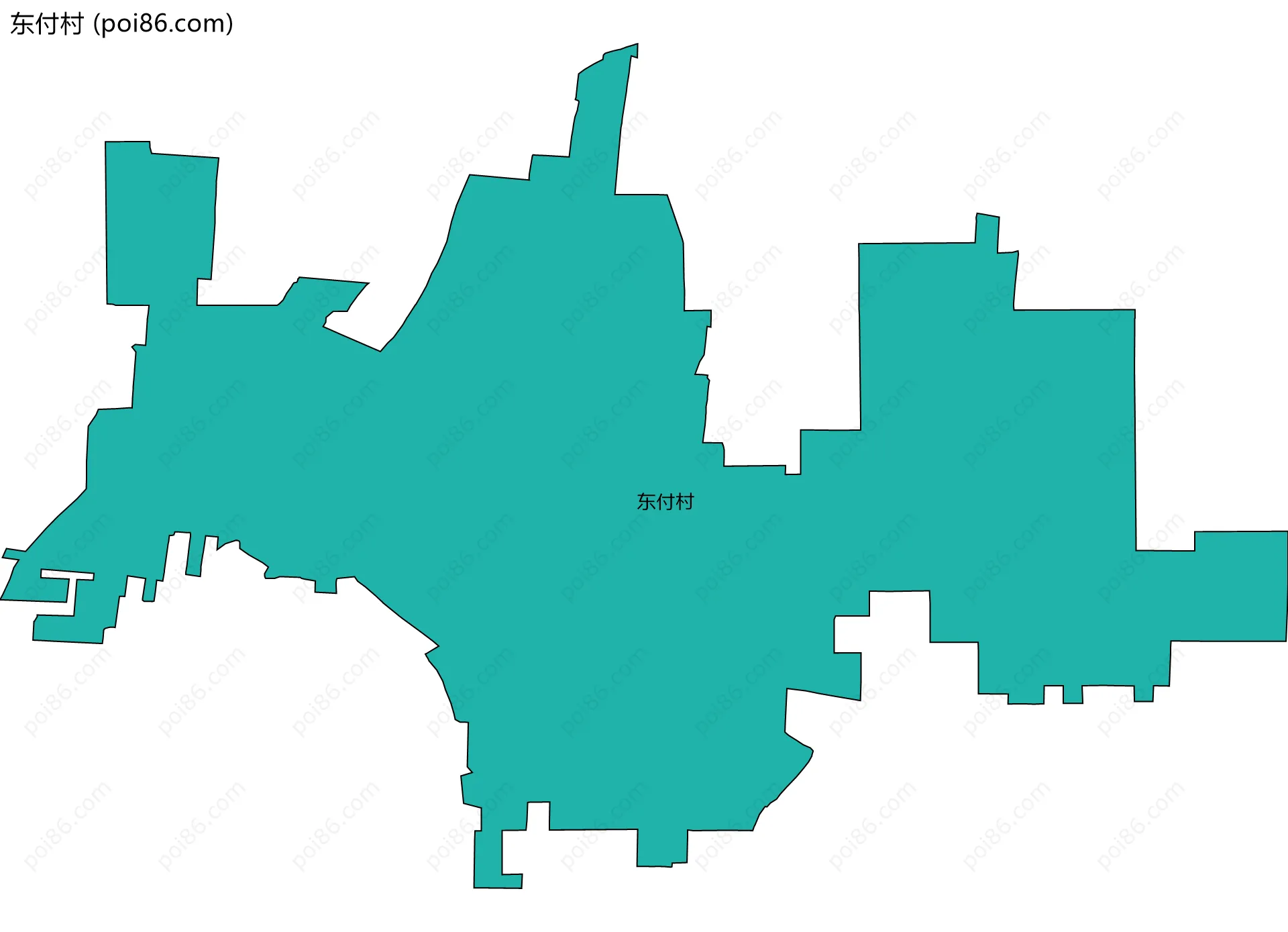 东付村边界地图