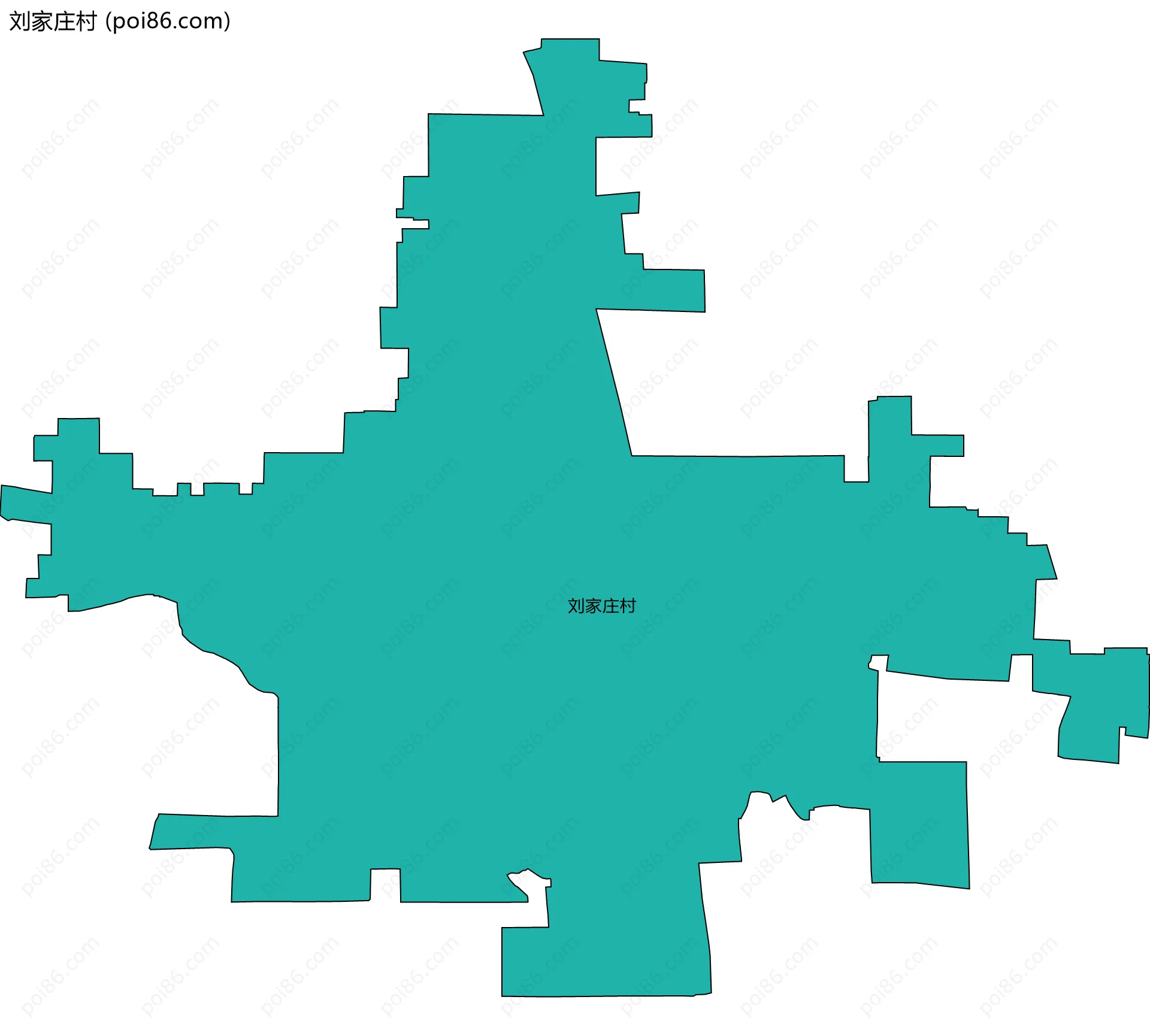 刘家庄村边界地图