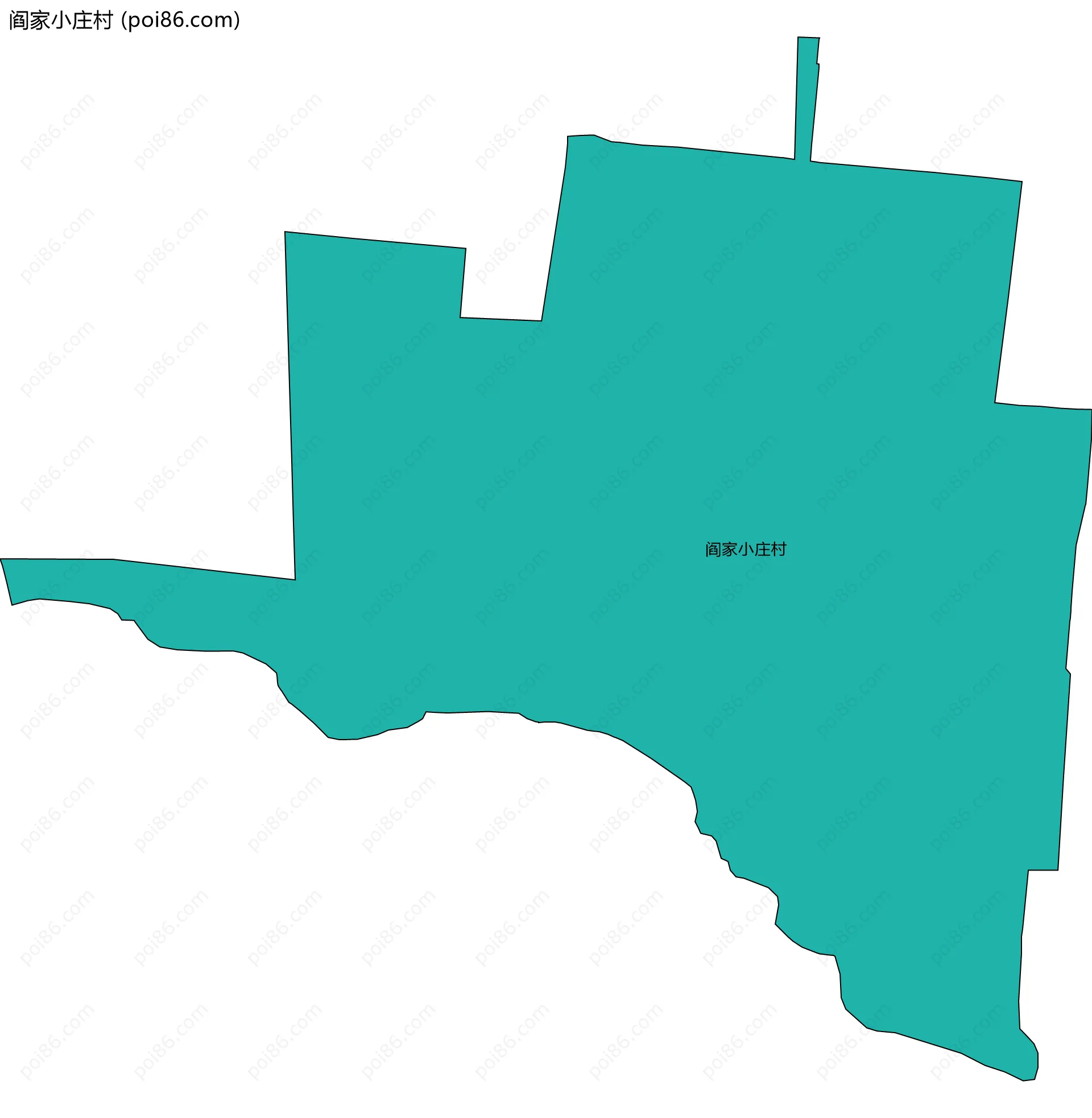 阎家小庄村边界地图
