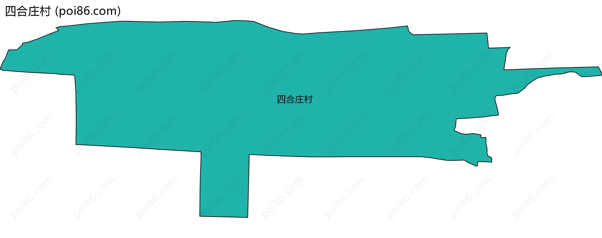 四合庄村边界地图