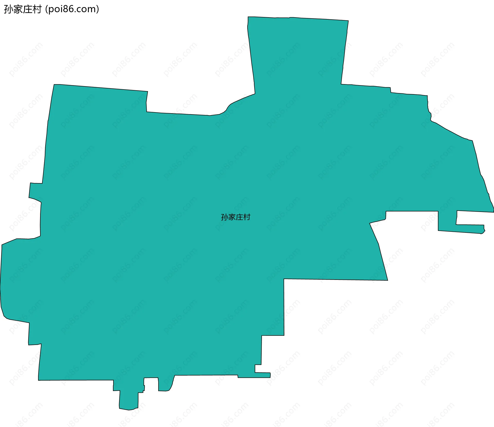 孙家庄村边界地图