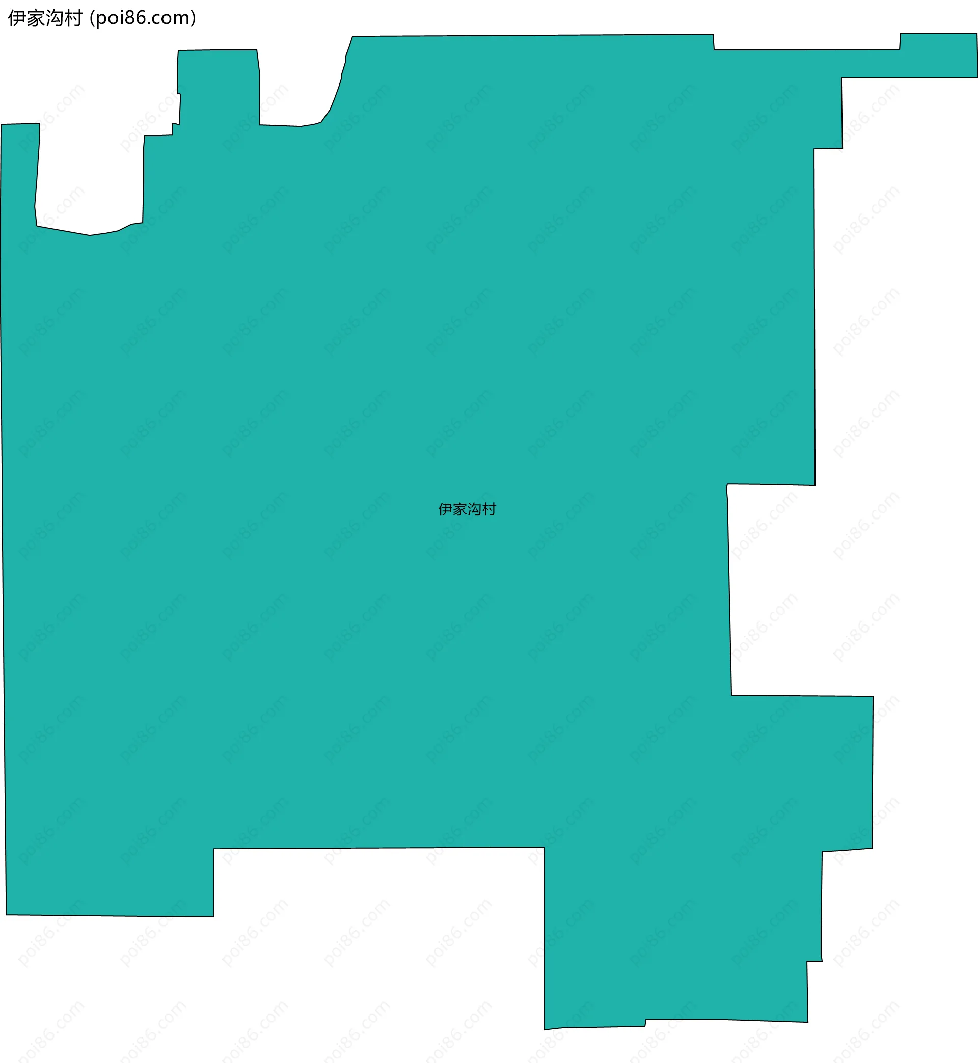 伊家沟村边界地图