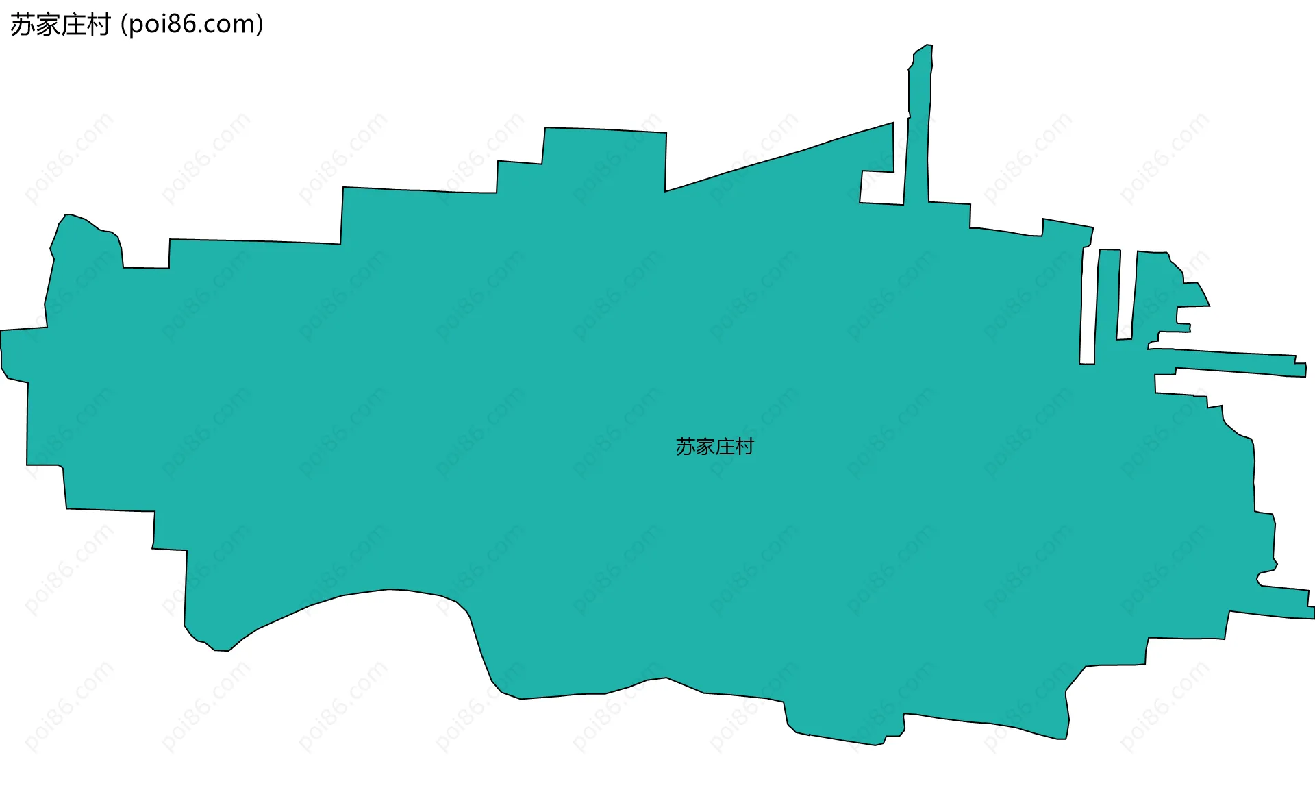 苏家庄村边界地图