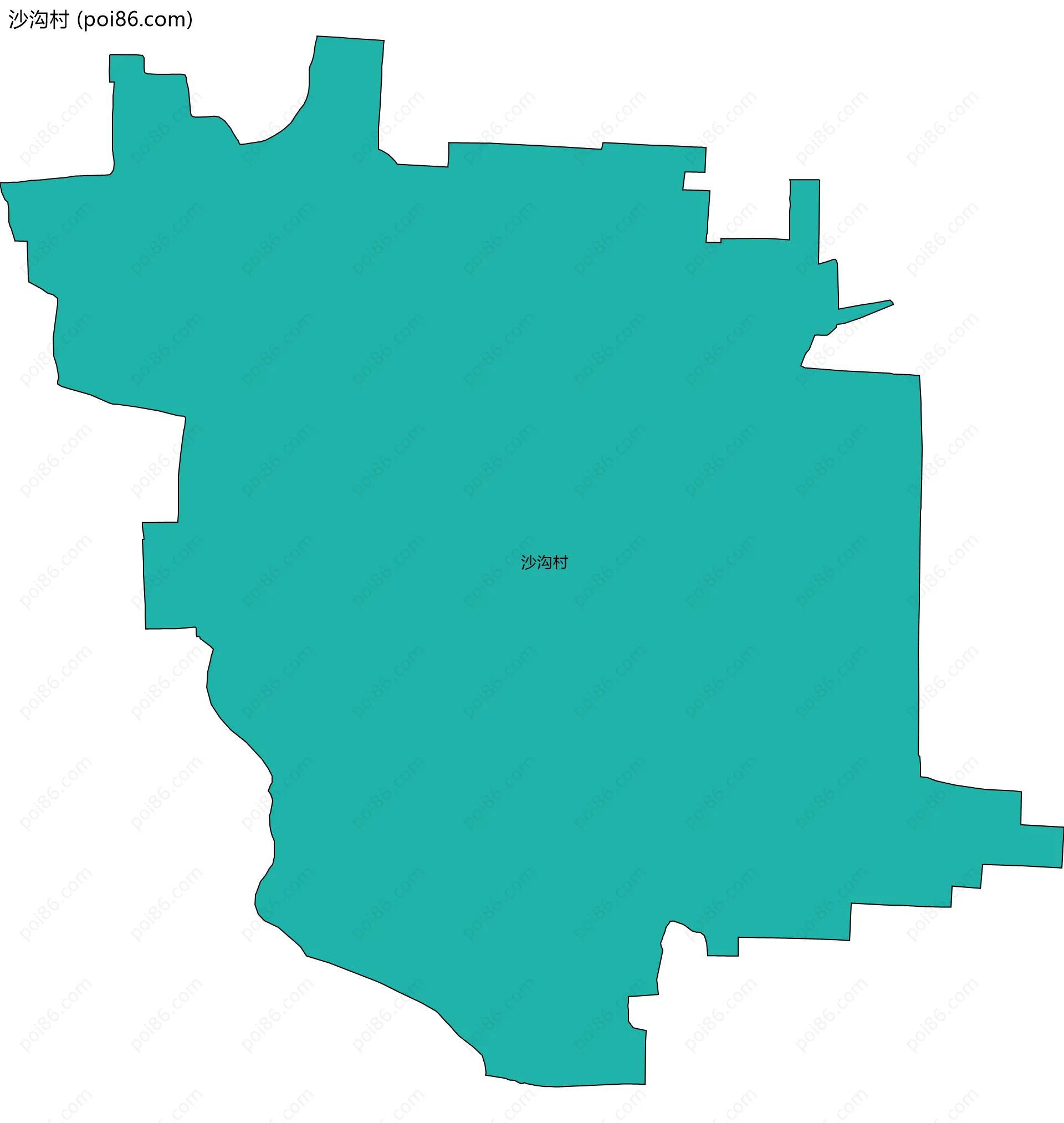 沙沟村边界地图