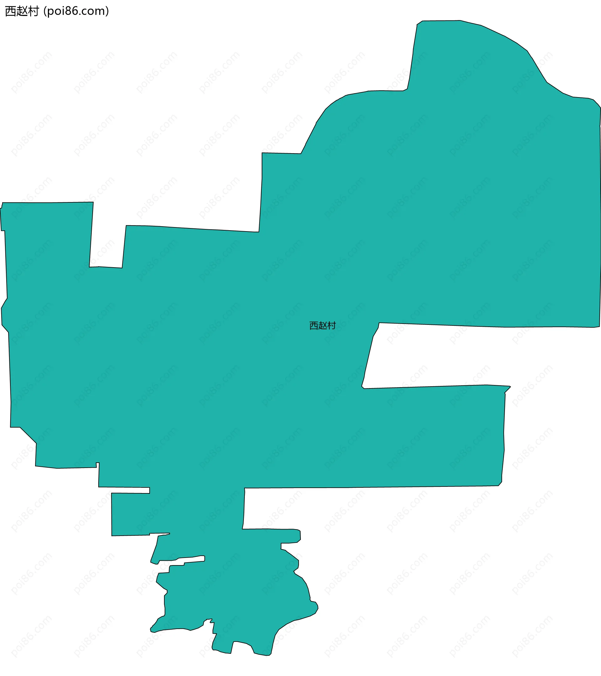 西赵村边界地图