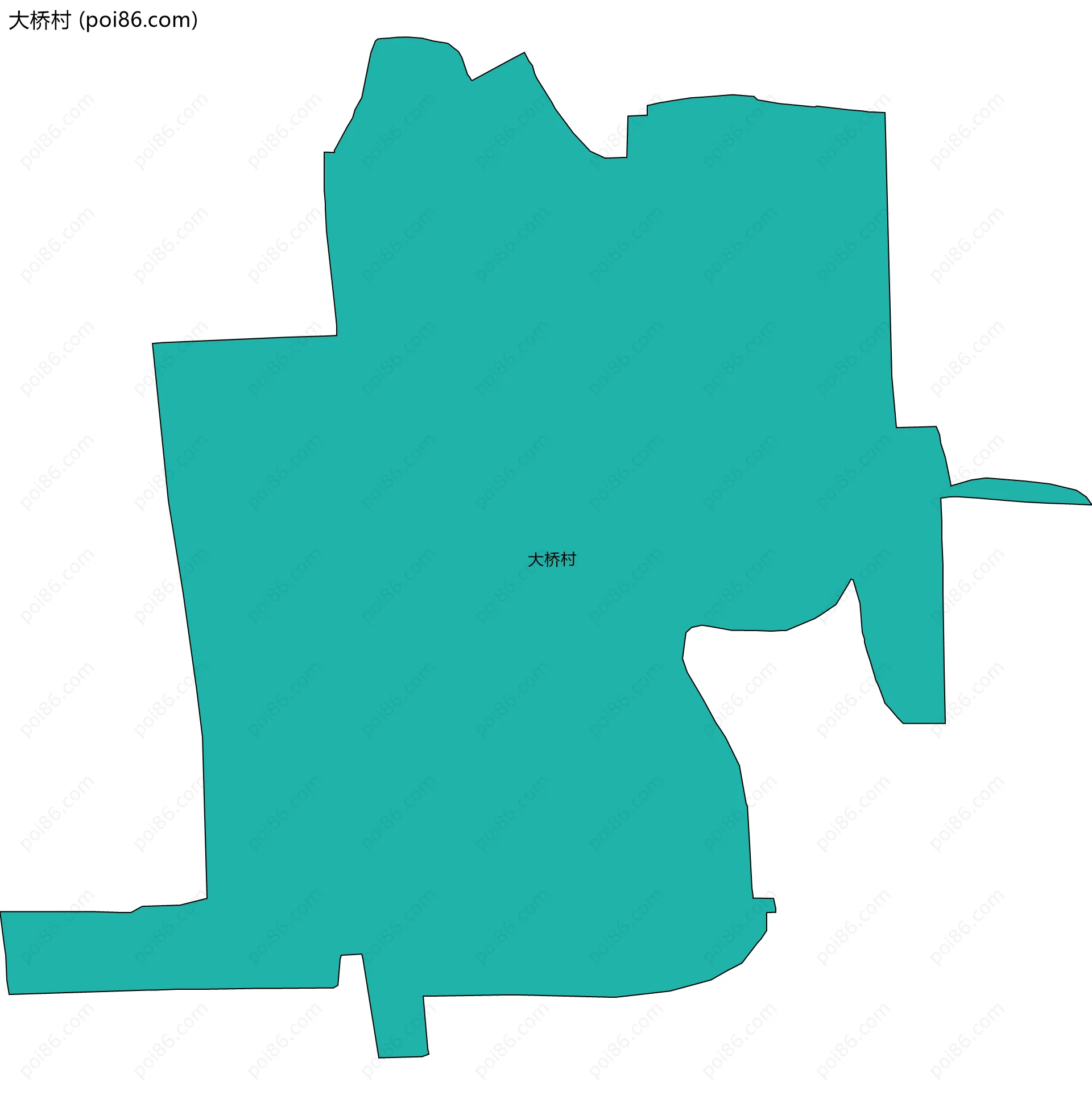 大桥村边界地图