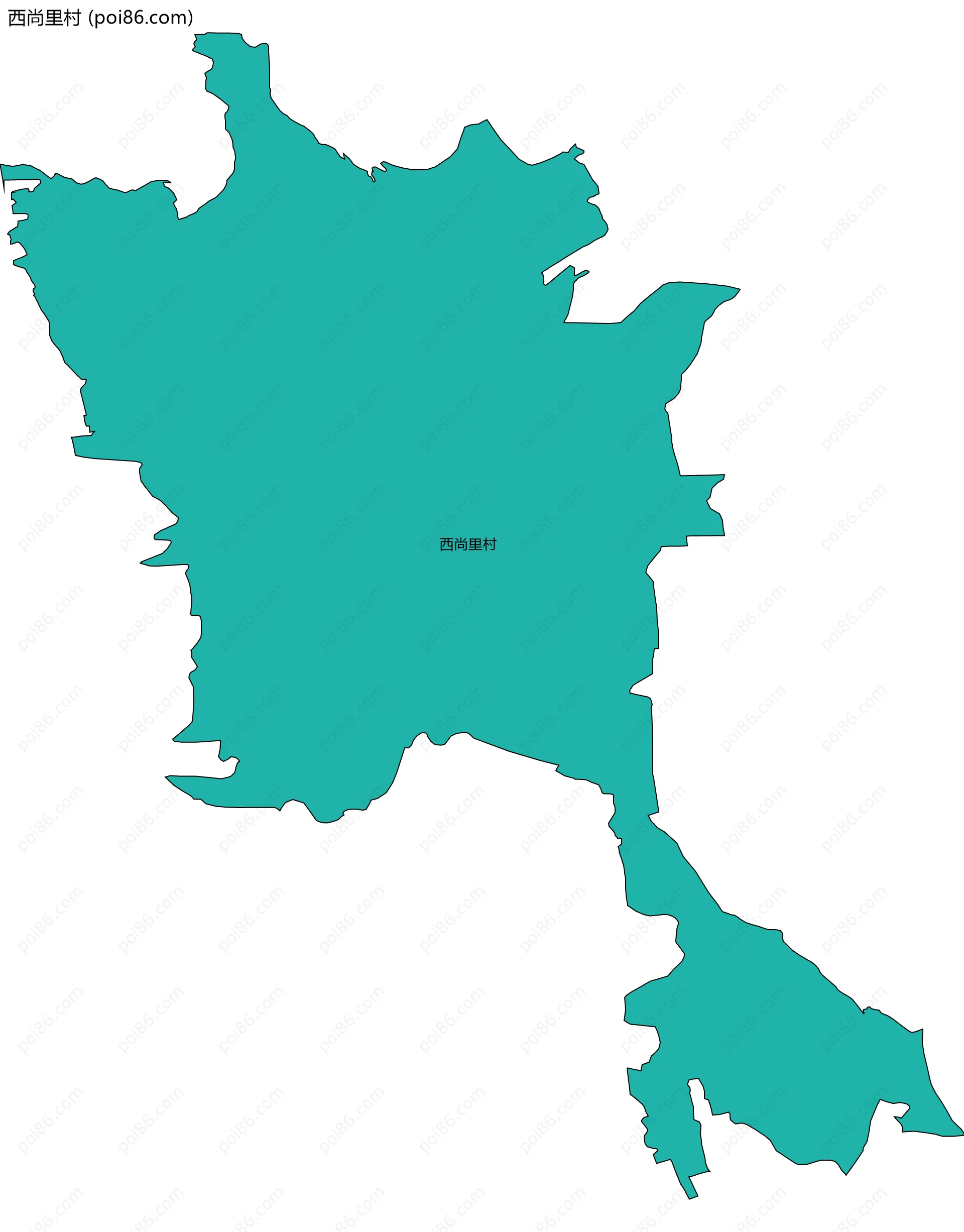 西尚里村边界地图