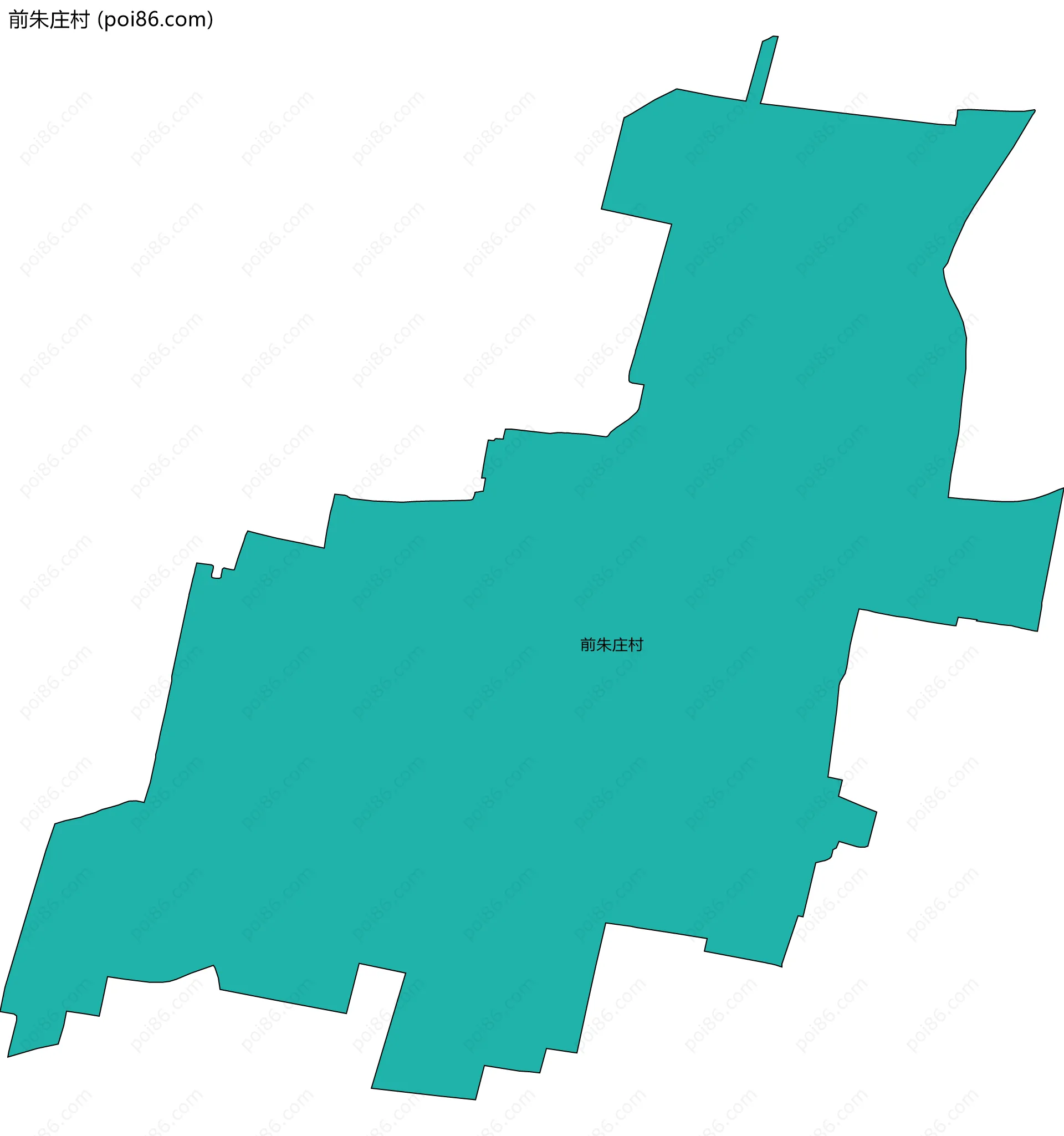 前朱庄村边界地图