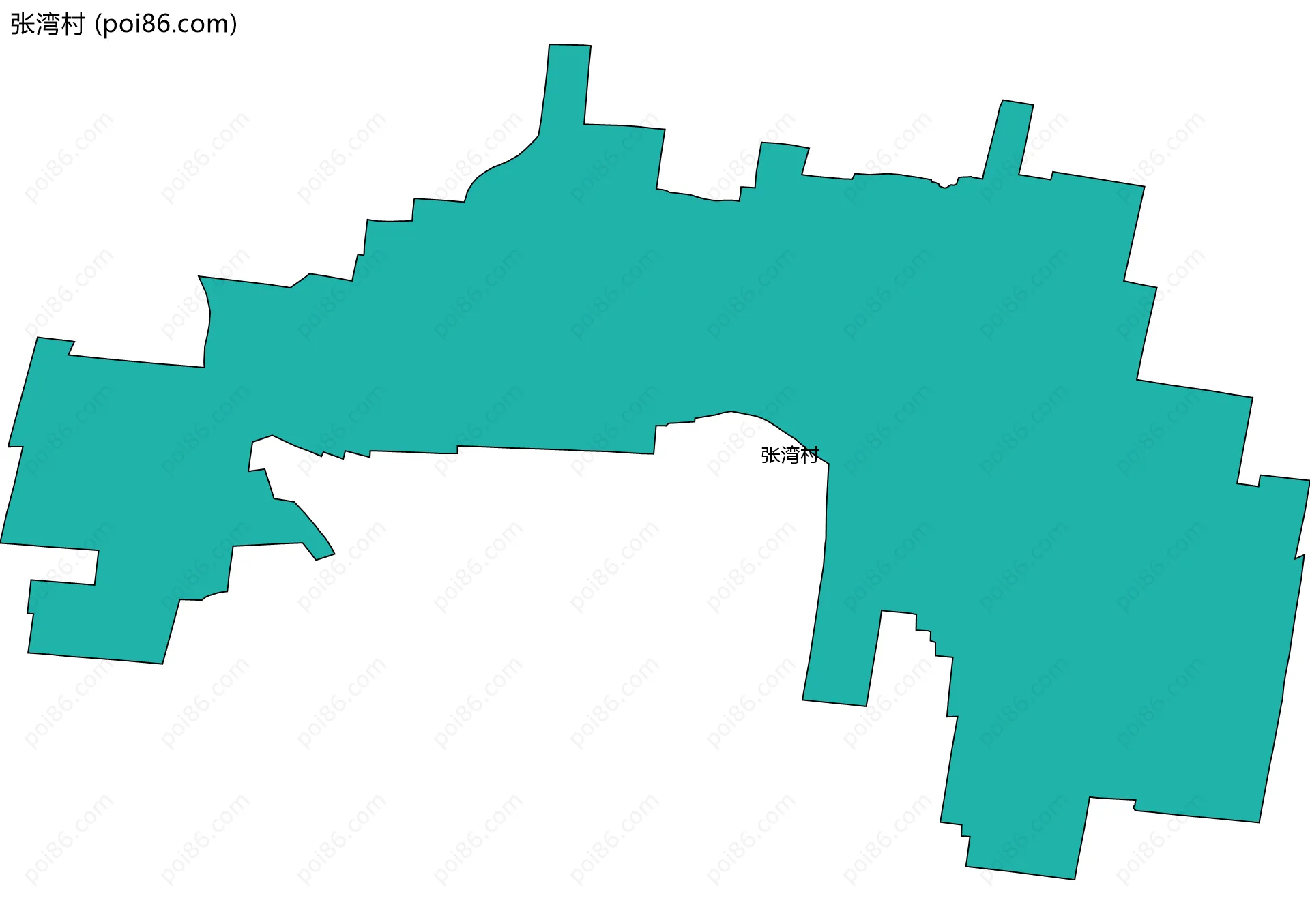 张湾村边界地图