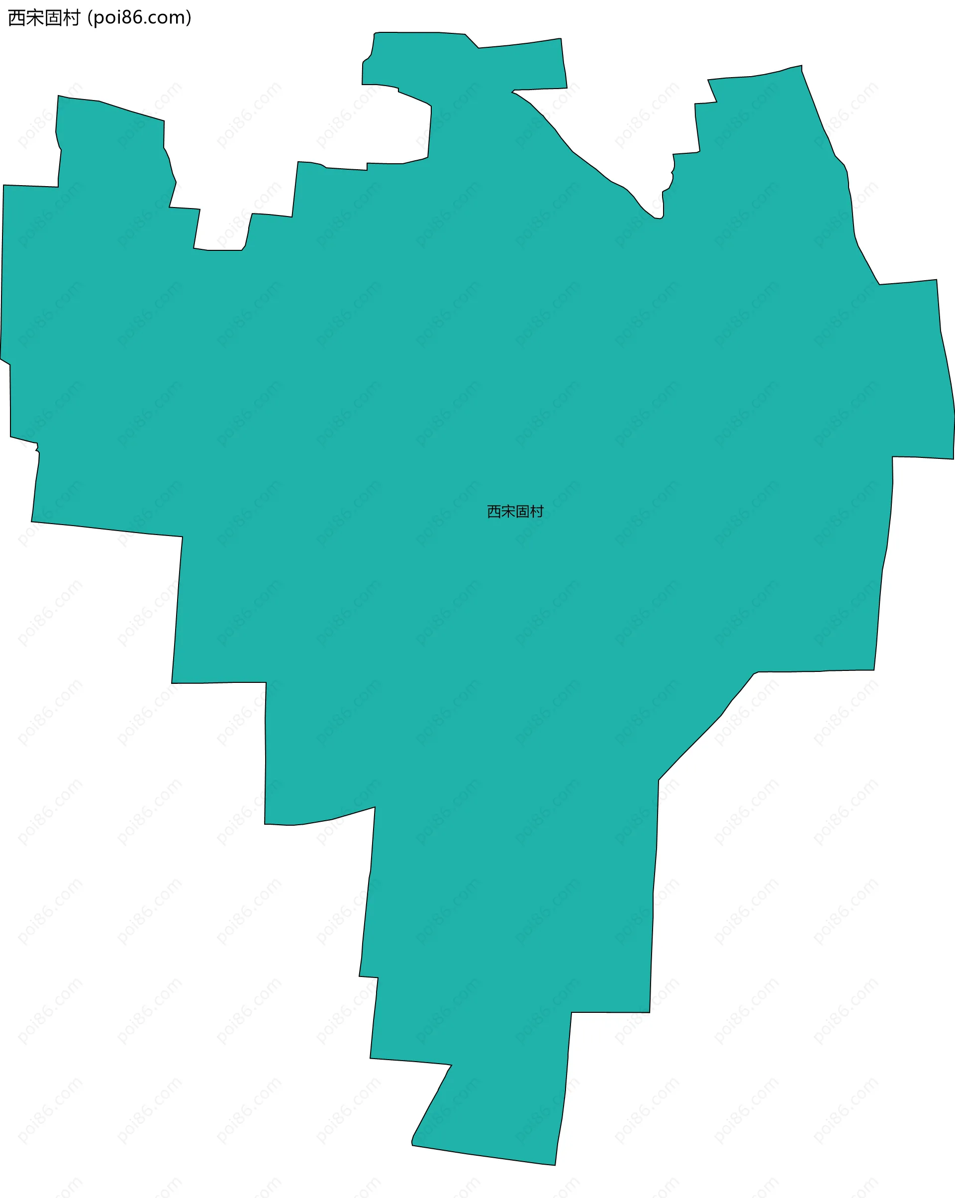 西宋固村边界地图