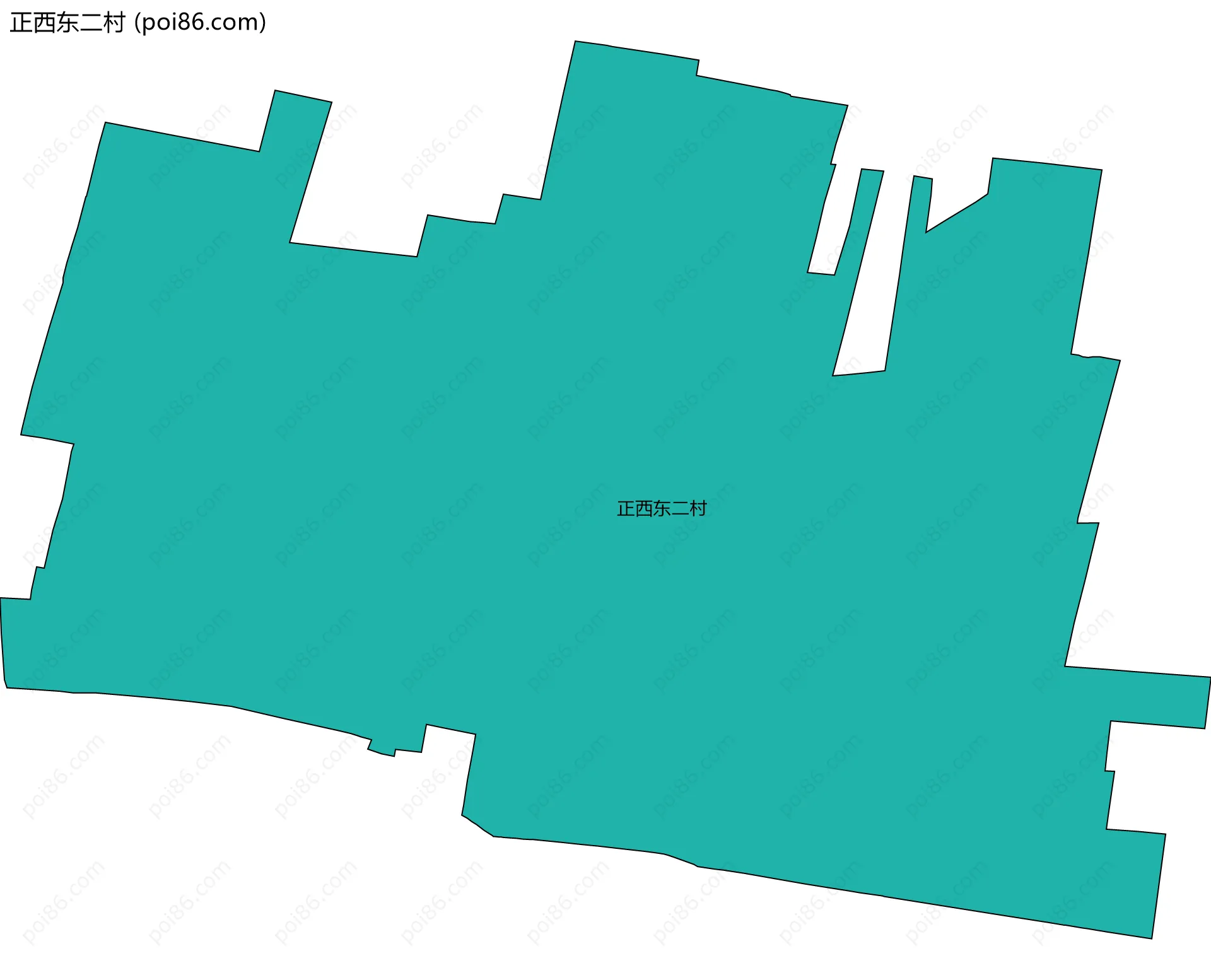 正西东二村边界地图