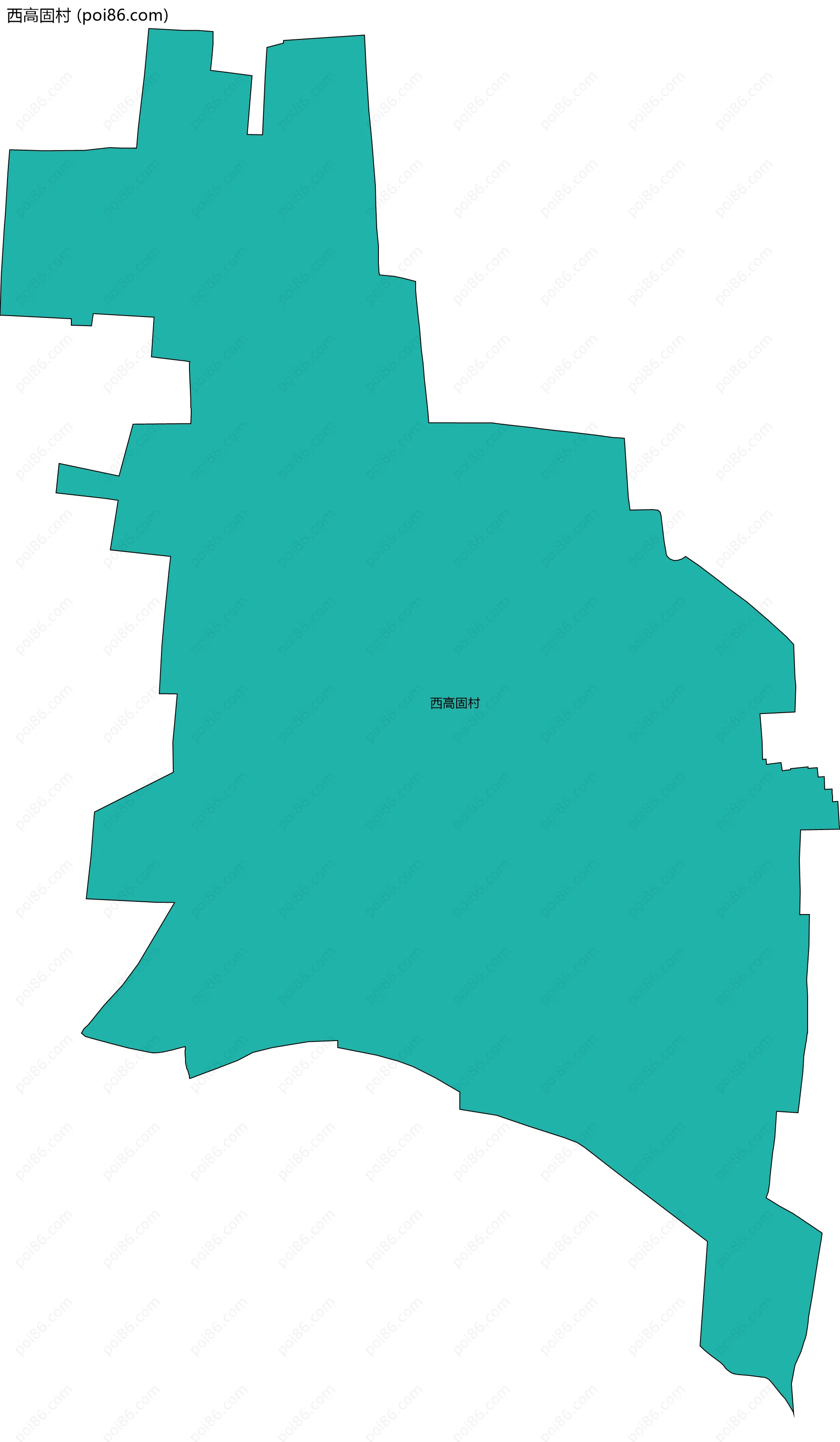 西高固村边界地图