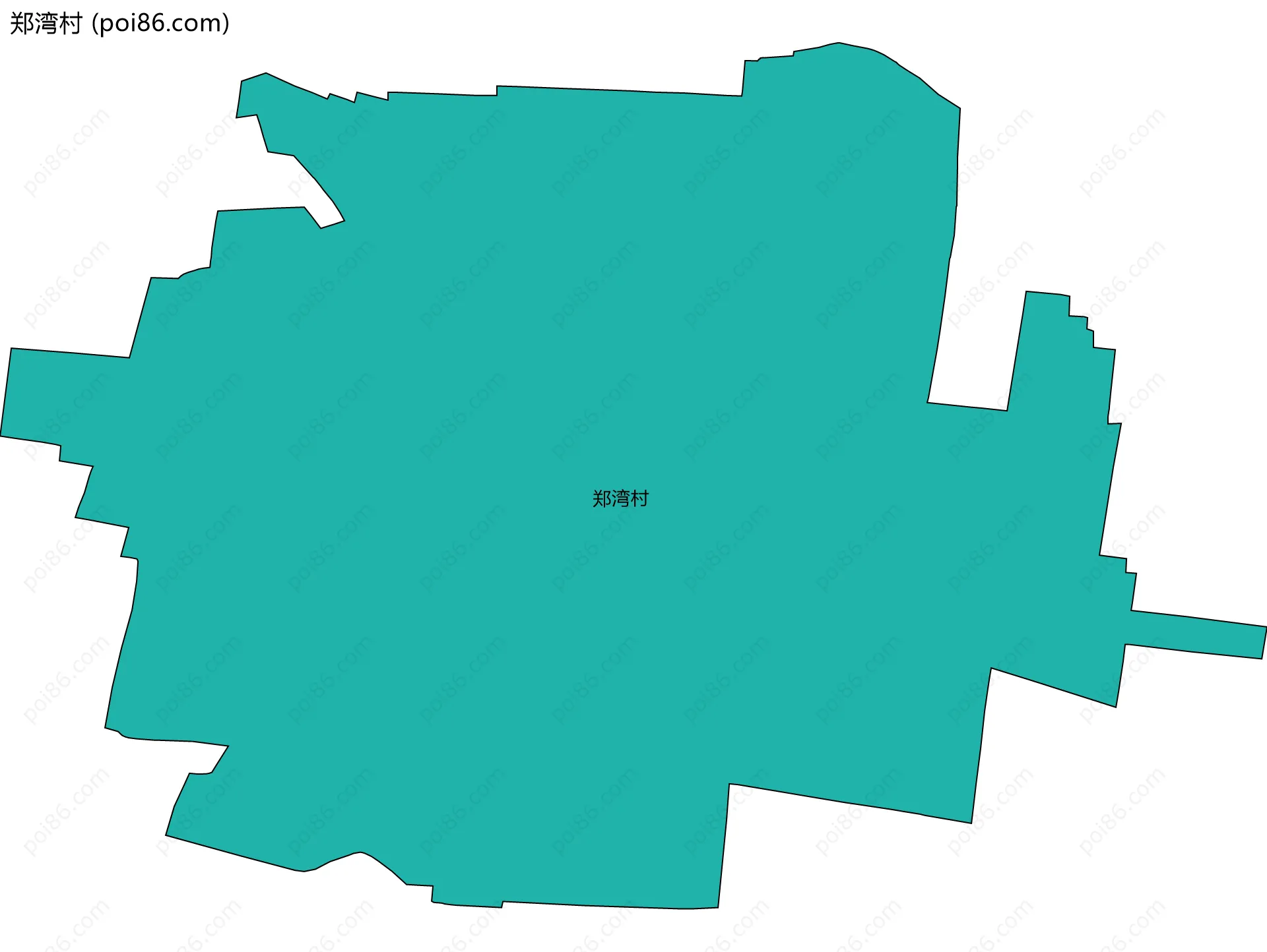 郑湾村边界地图