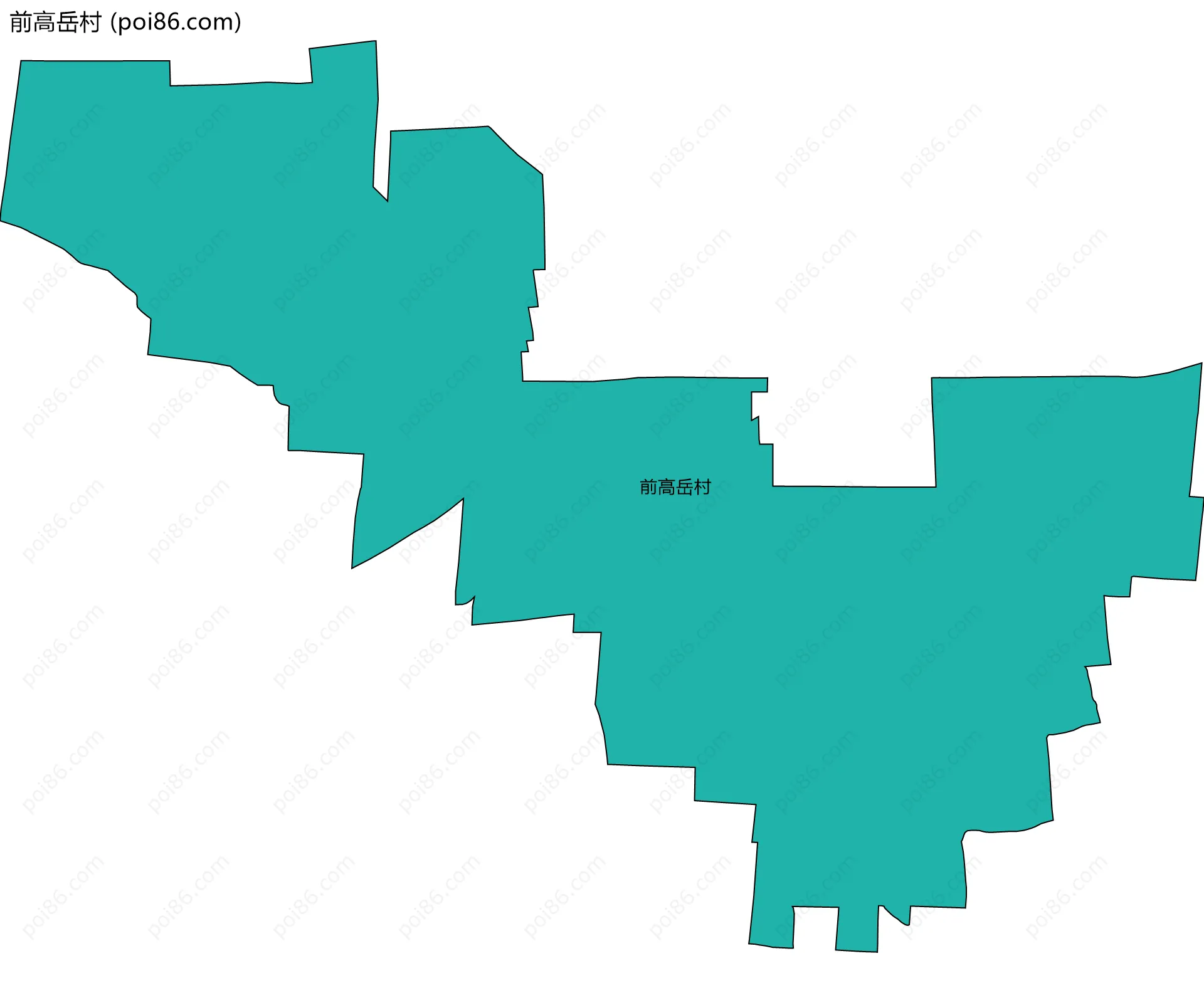 前高岳村边界地图