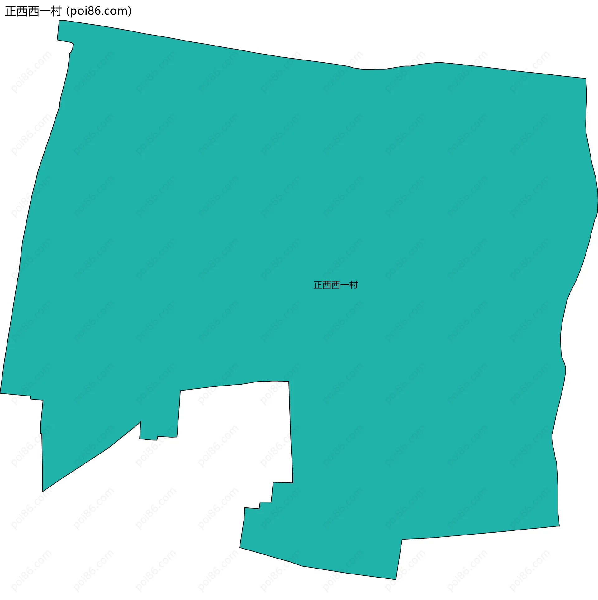 正西西一村边界地图