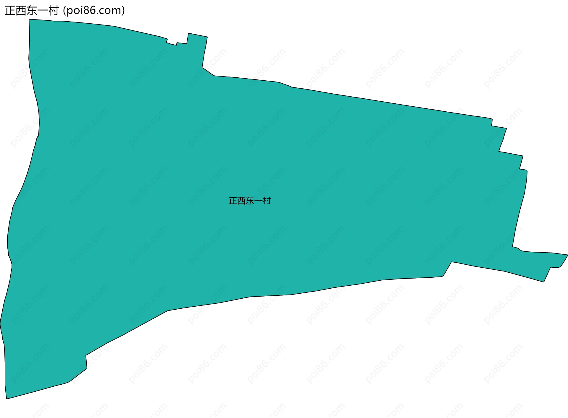 正西东一村边界地图