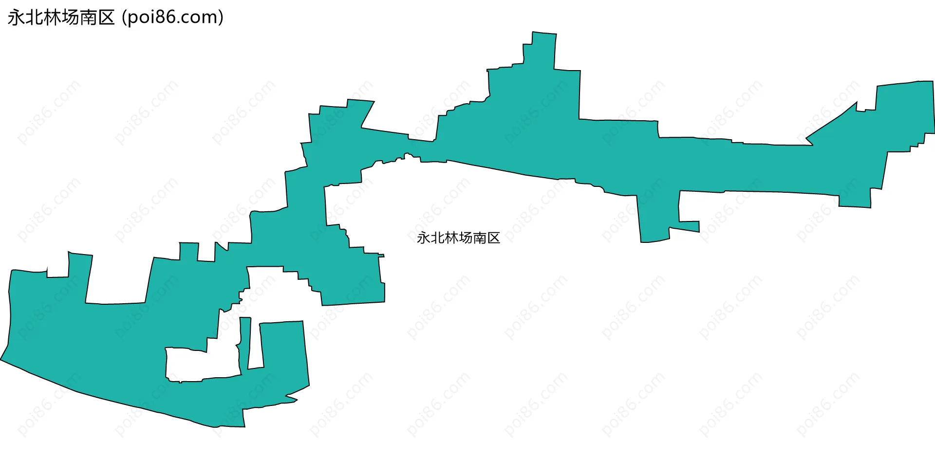 永北林场南区边界地图