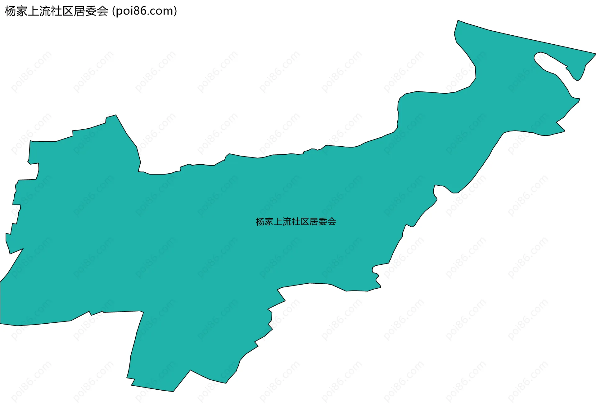 杨家上流社区居委会边界地图