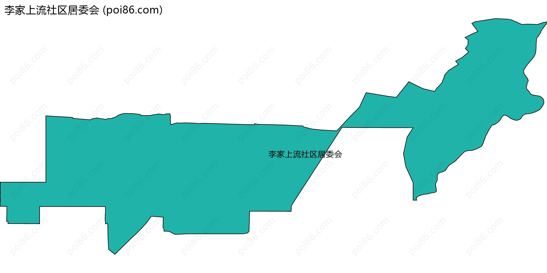 李家上流社区居委会边界地图