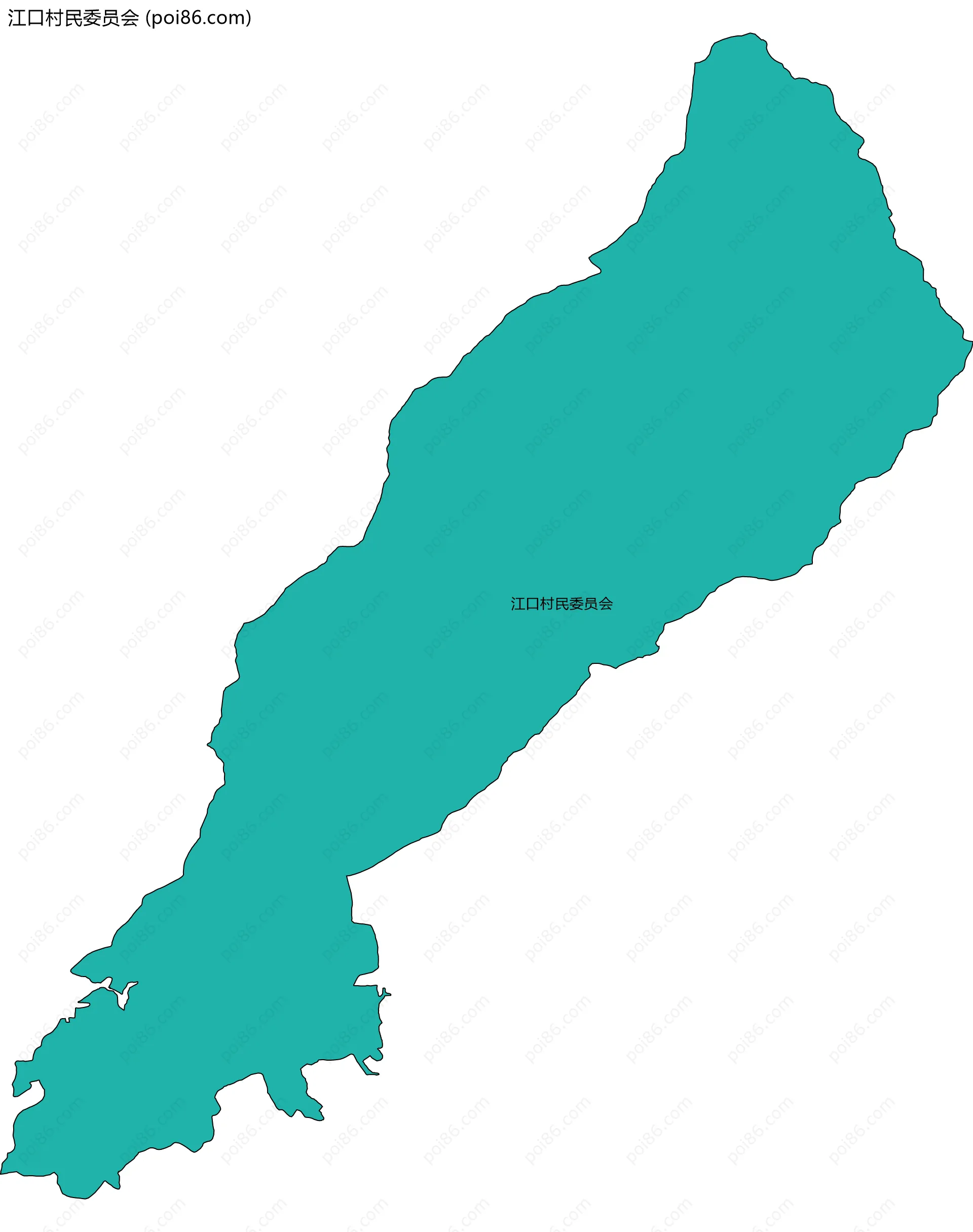 江口村民委员会边界地图