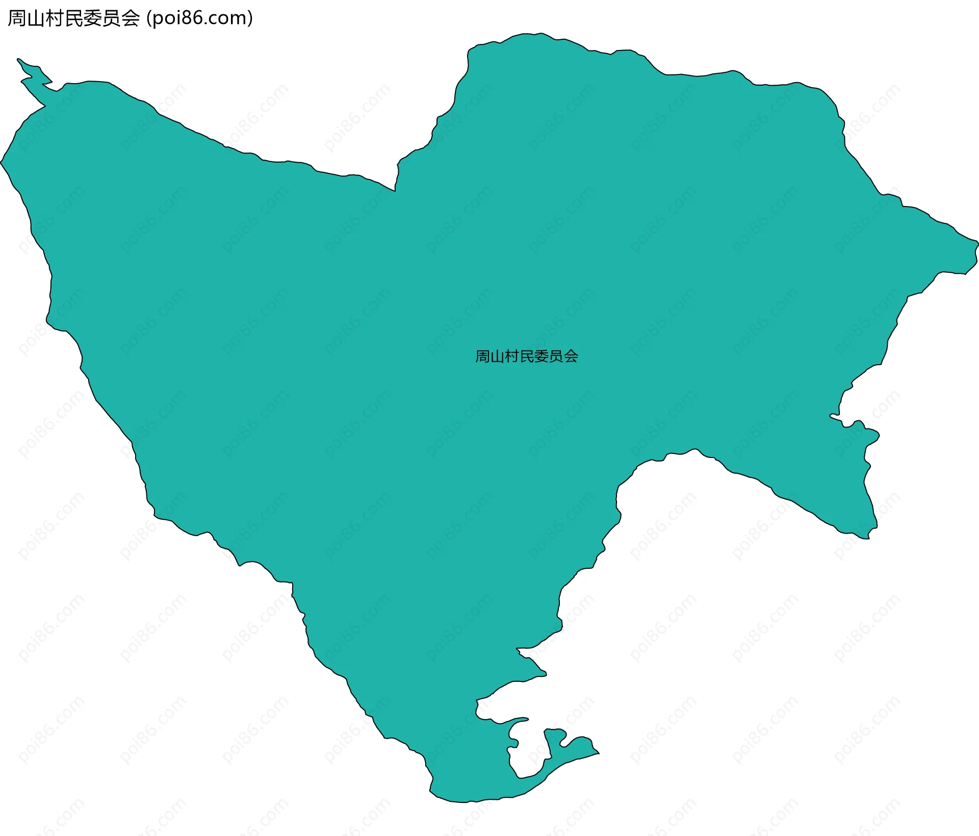 周山村民委员会边界地图