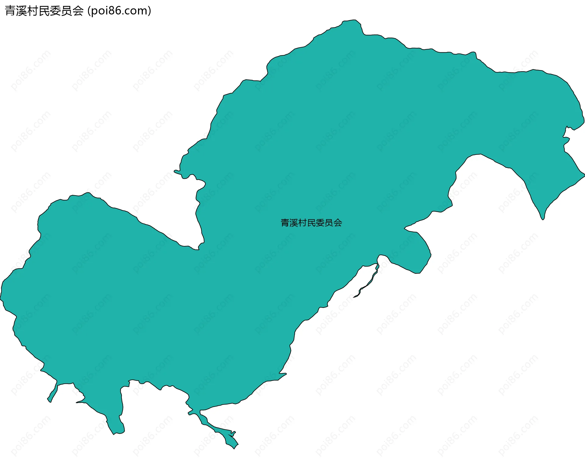 青溪村民委员会边界地图