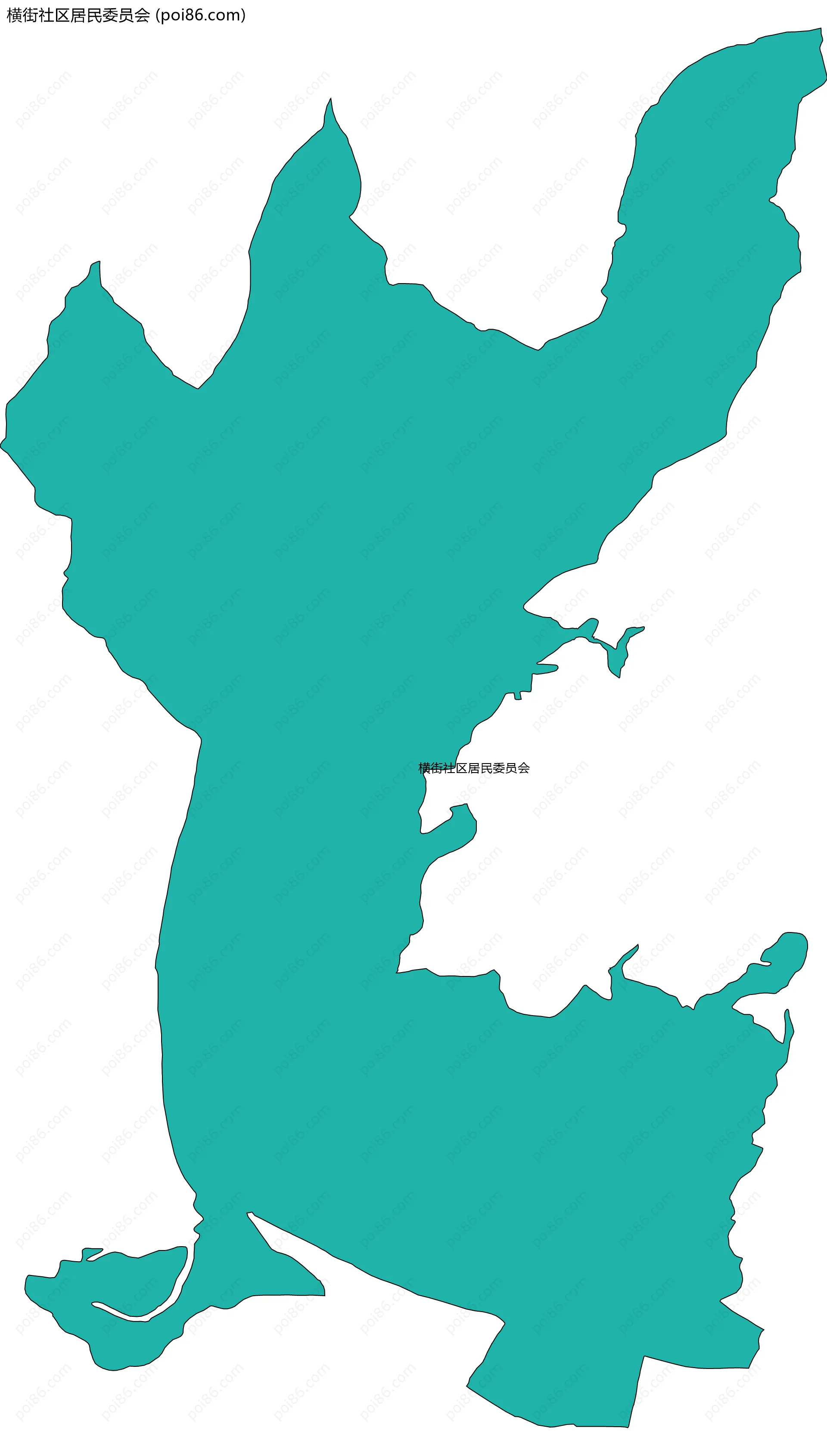 横街社区居民委员会边界地图