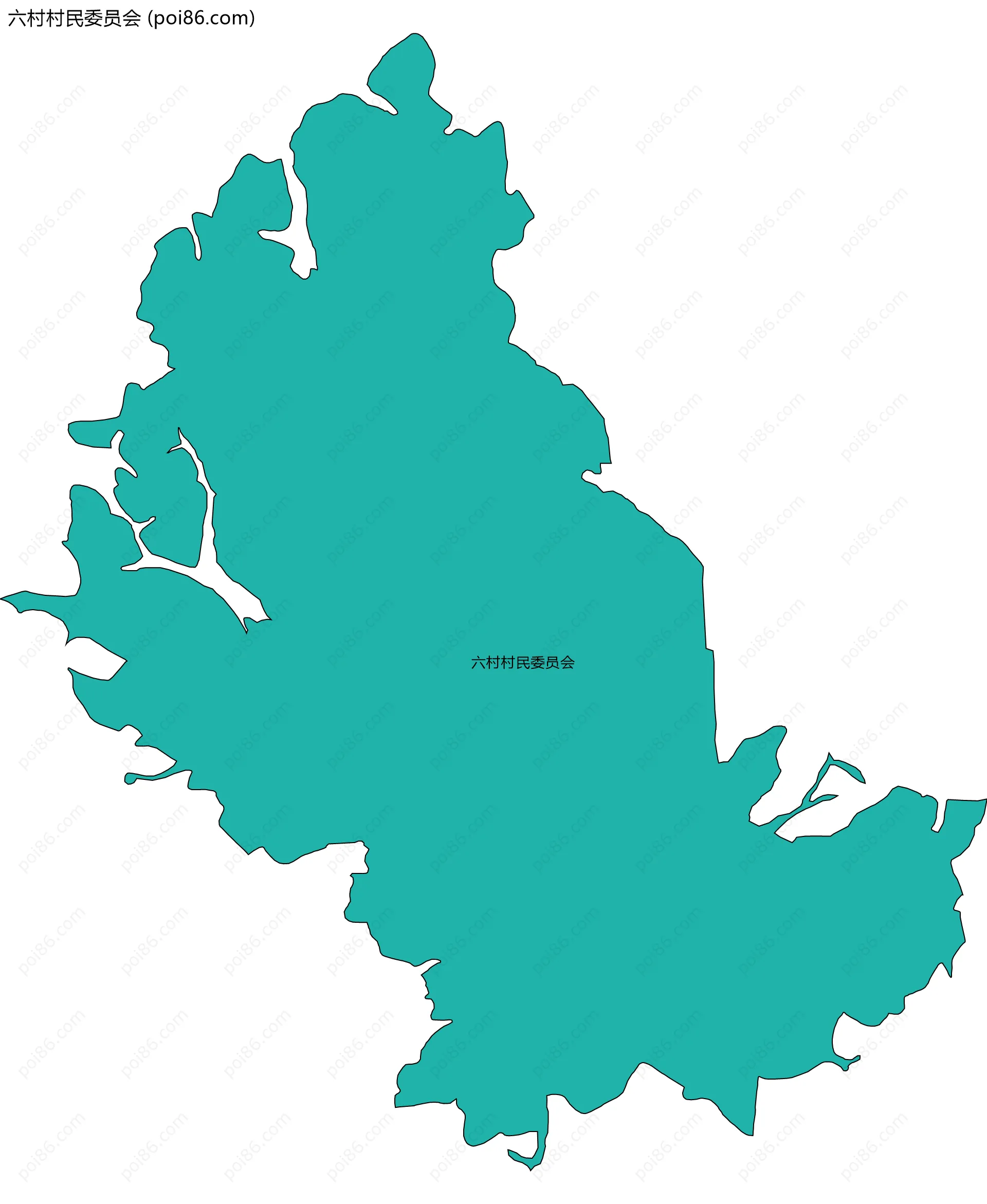 六村村民委员会边界地图