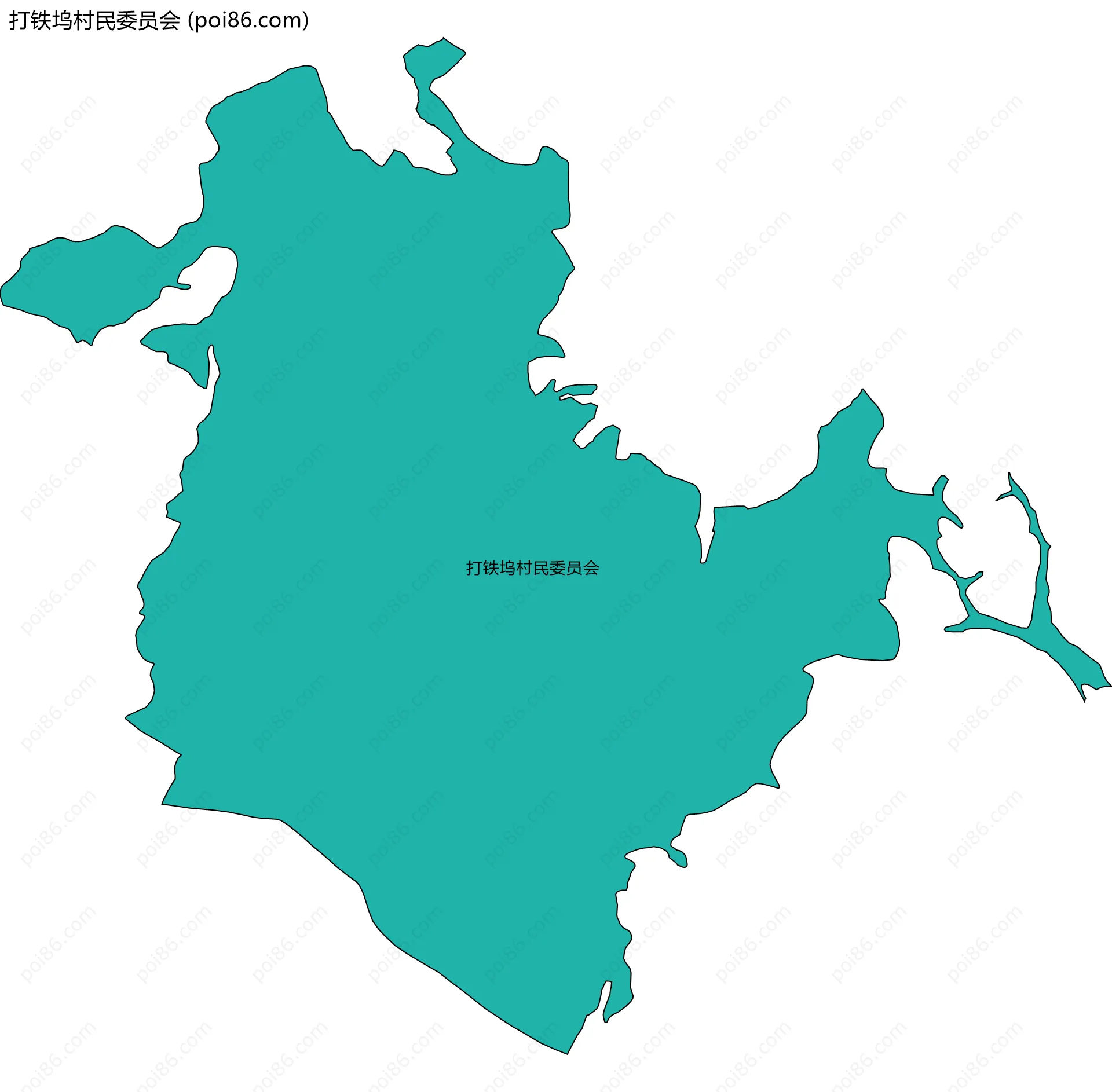 打铁坞村民委员会边界地图