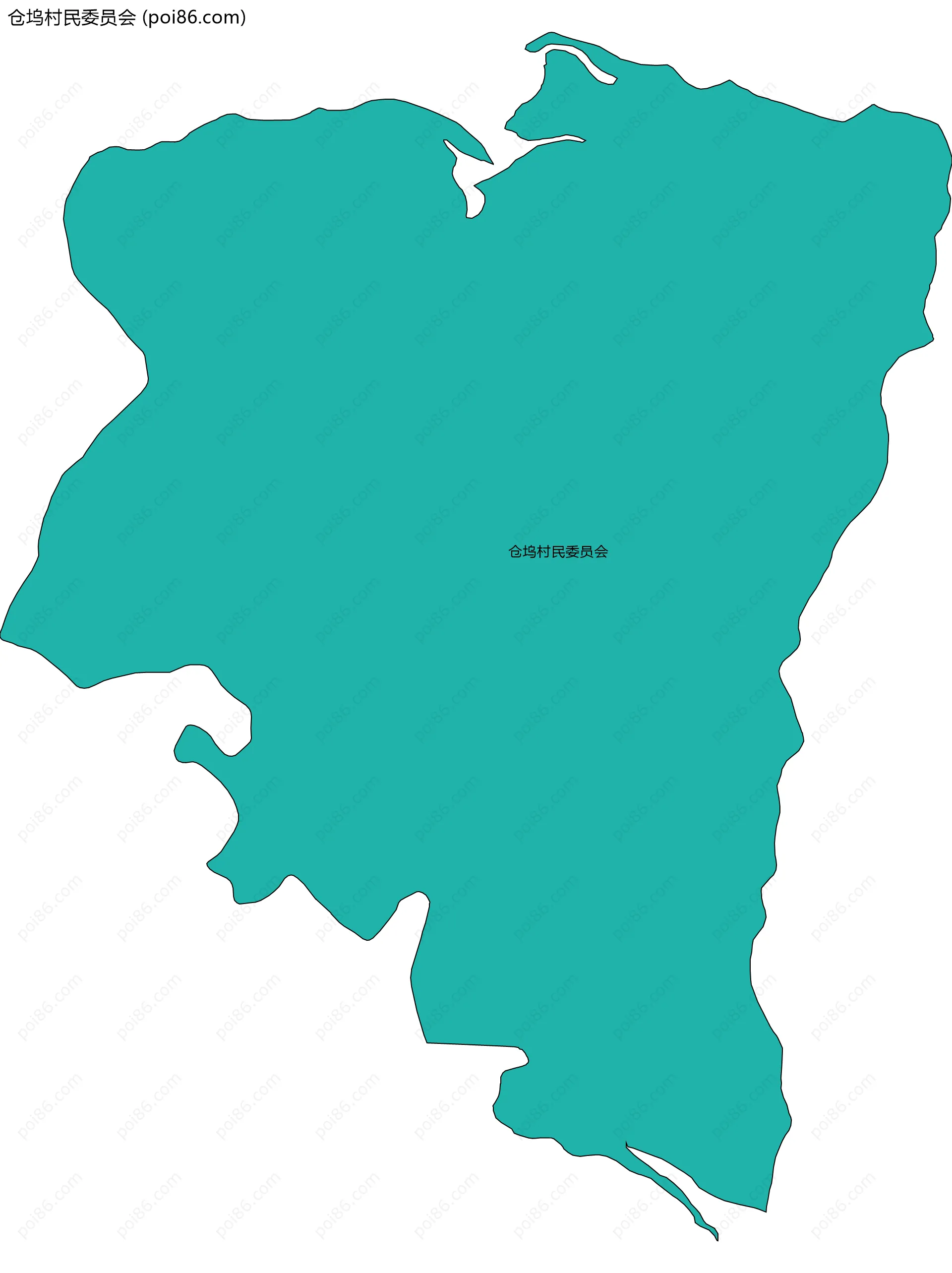 仓坞村民委员会边界地图