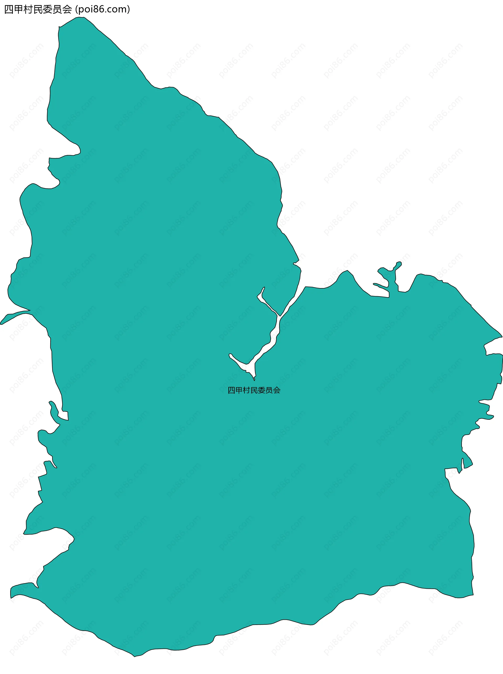 四甲村民委员会边界地图