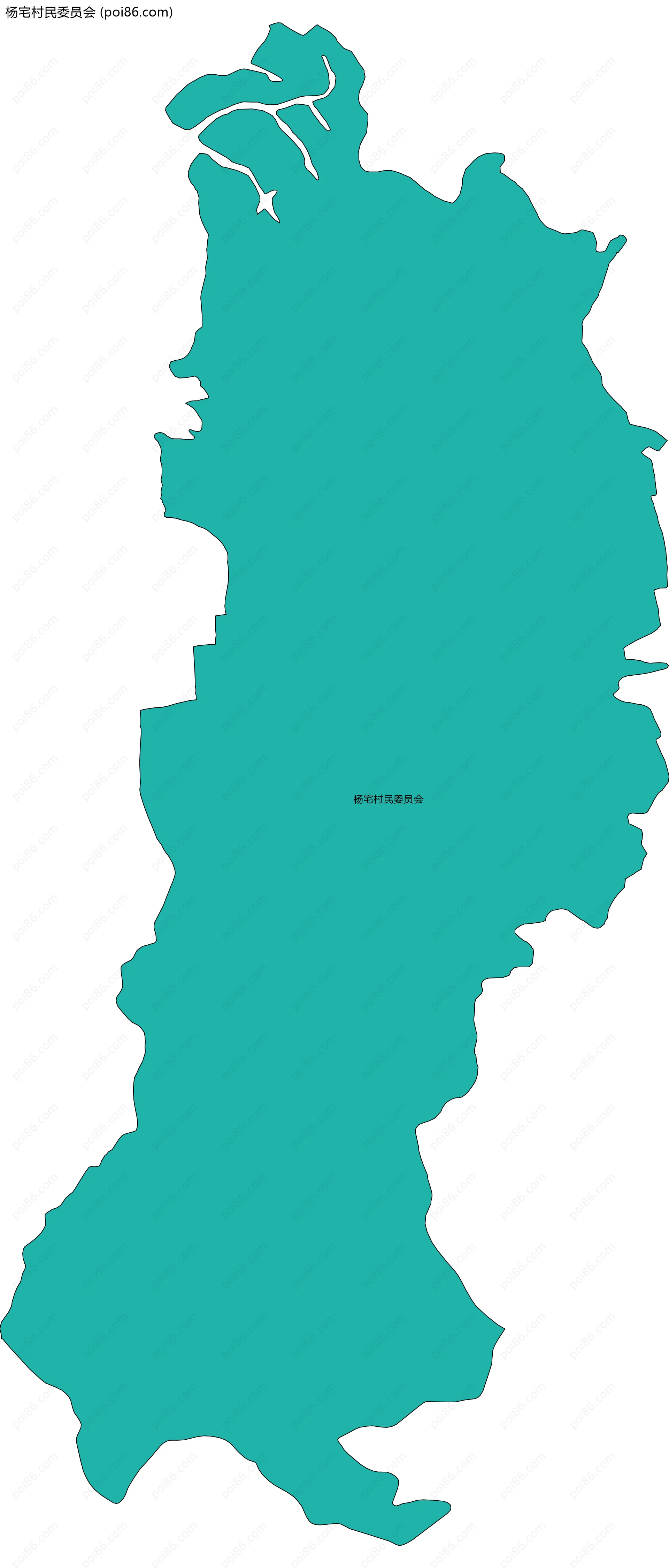 杨宅村民委员会边界地图