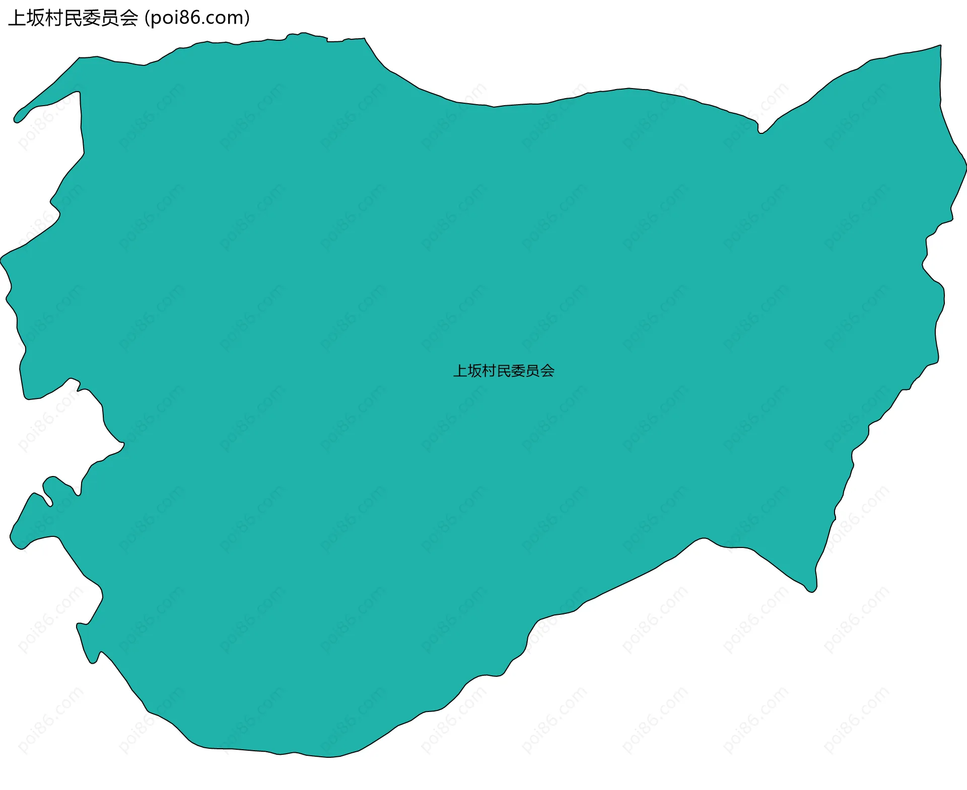 上坂村民委员会边界地图