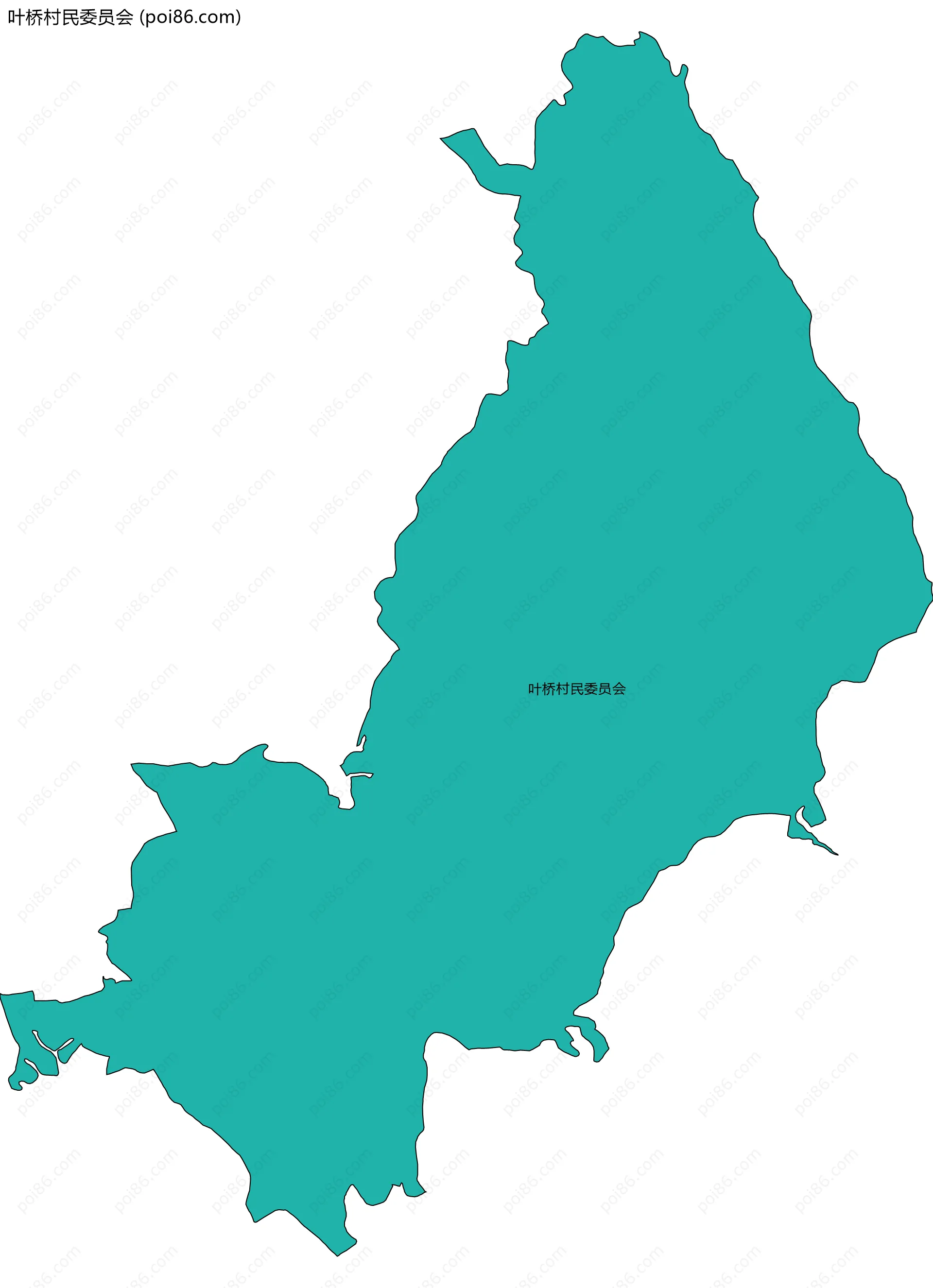 叶桥村民委员会边界地图