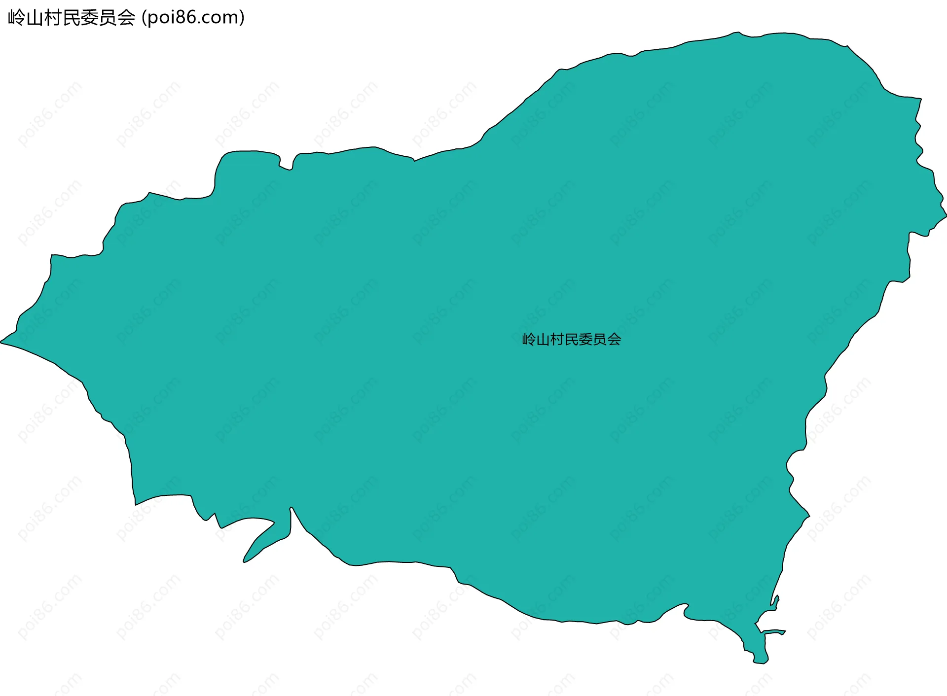岭山村民委员会边界地图