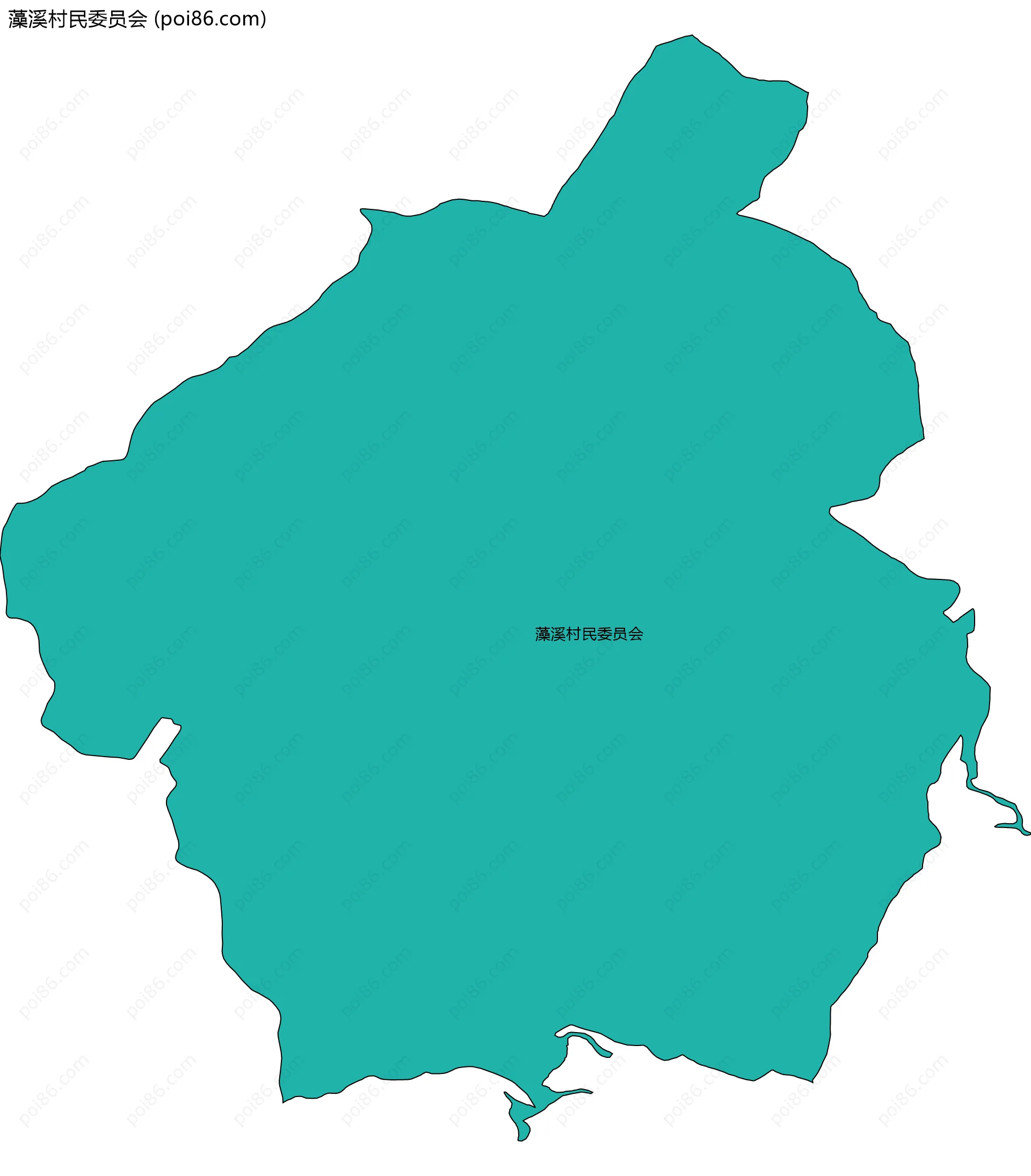 藻溪村民委员会边界地图