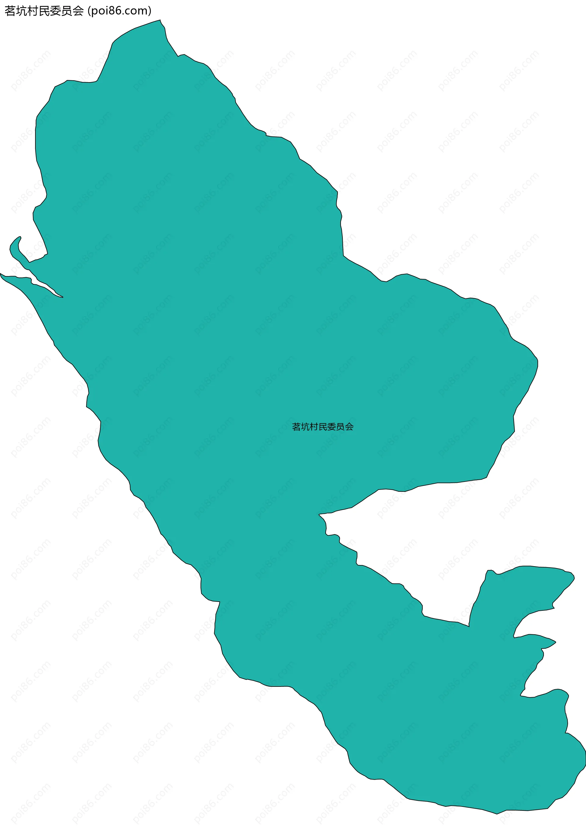 茗坑村民委员会边界地图