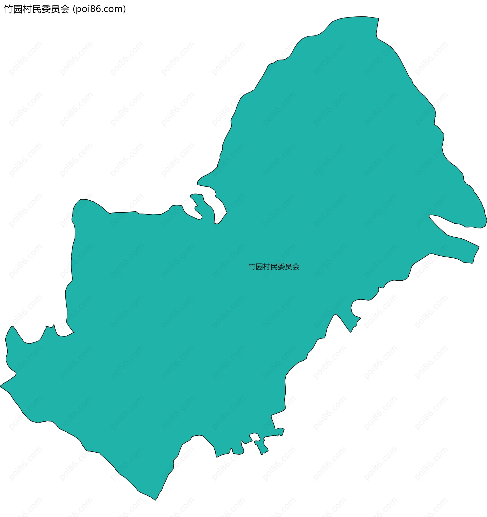 竹园村民委员会边界地图