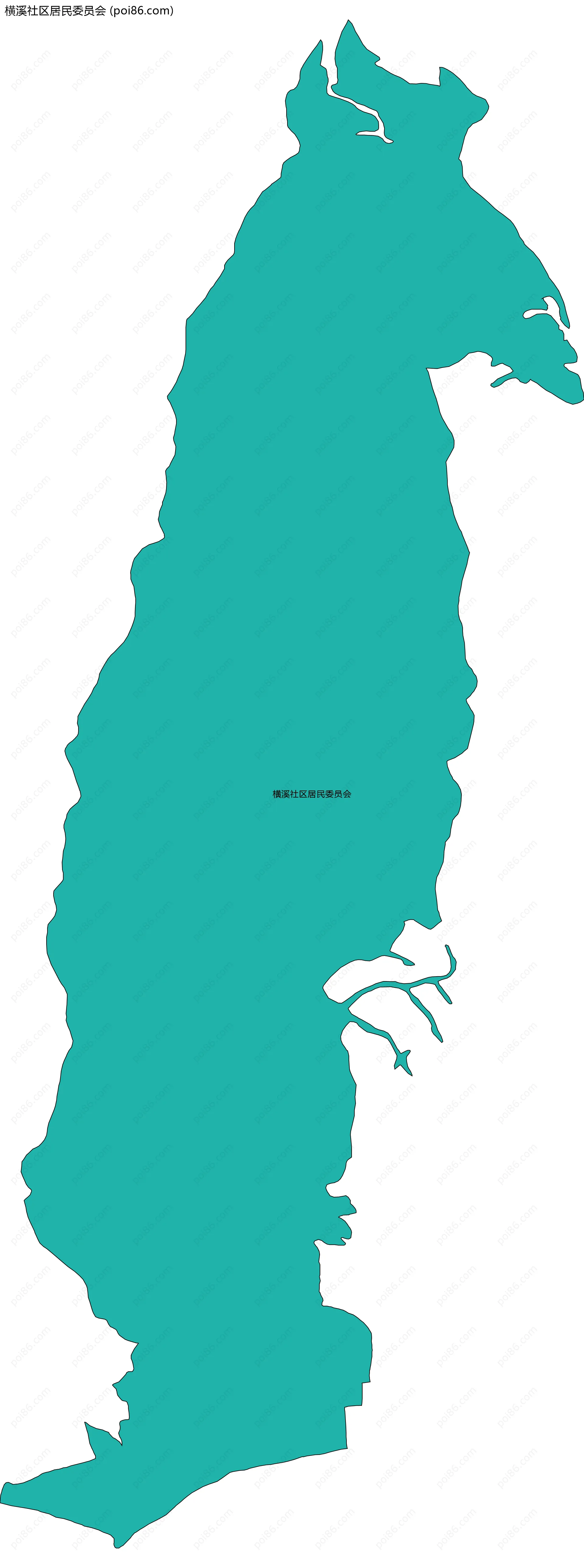 横溪社区居民委员会边界地图