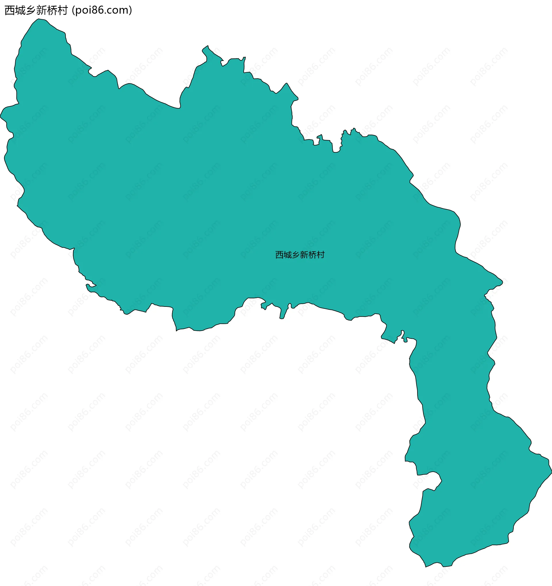 西城乡新桥村边界地图