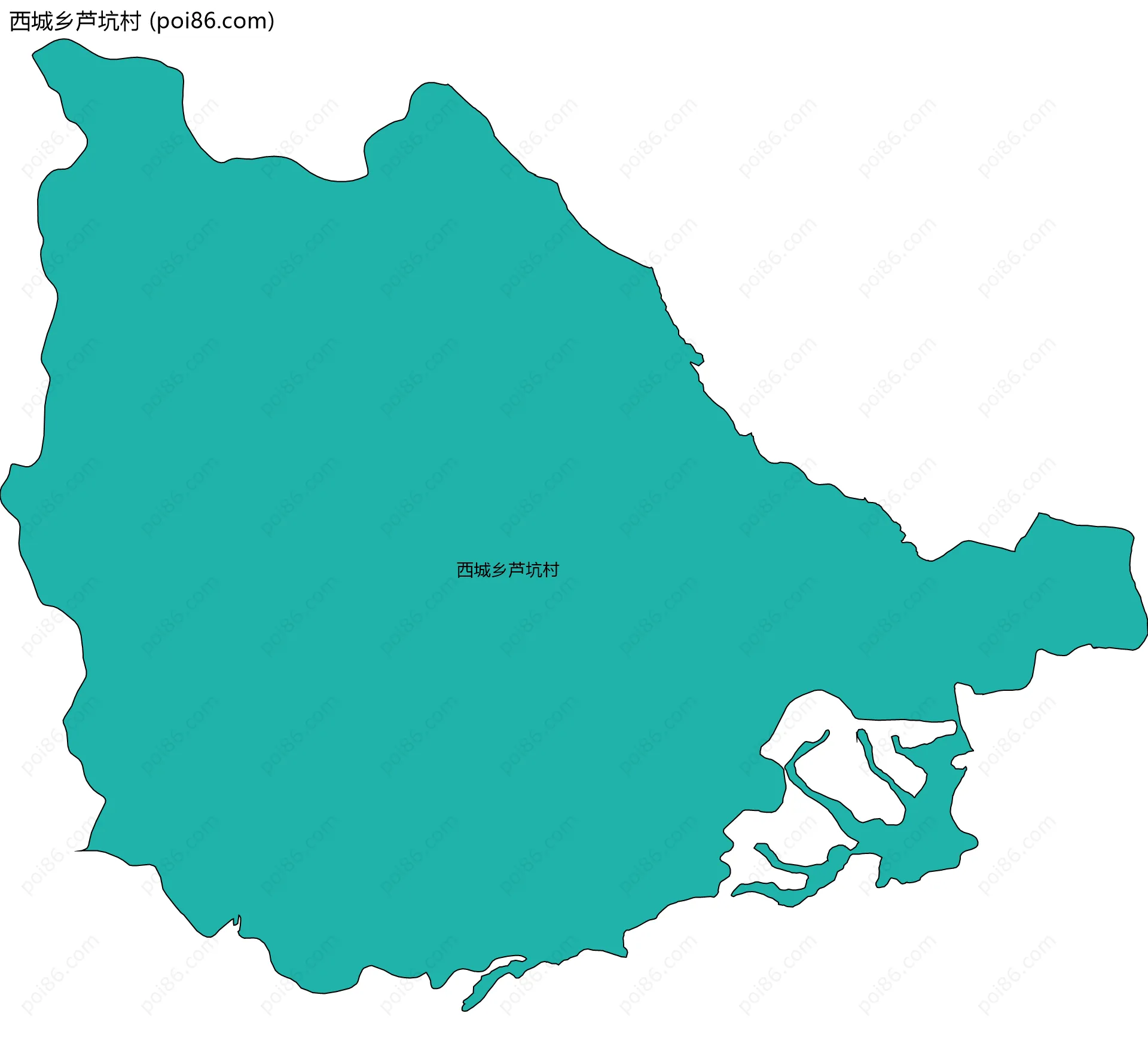 西城乡芦坑村边界地图